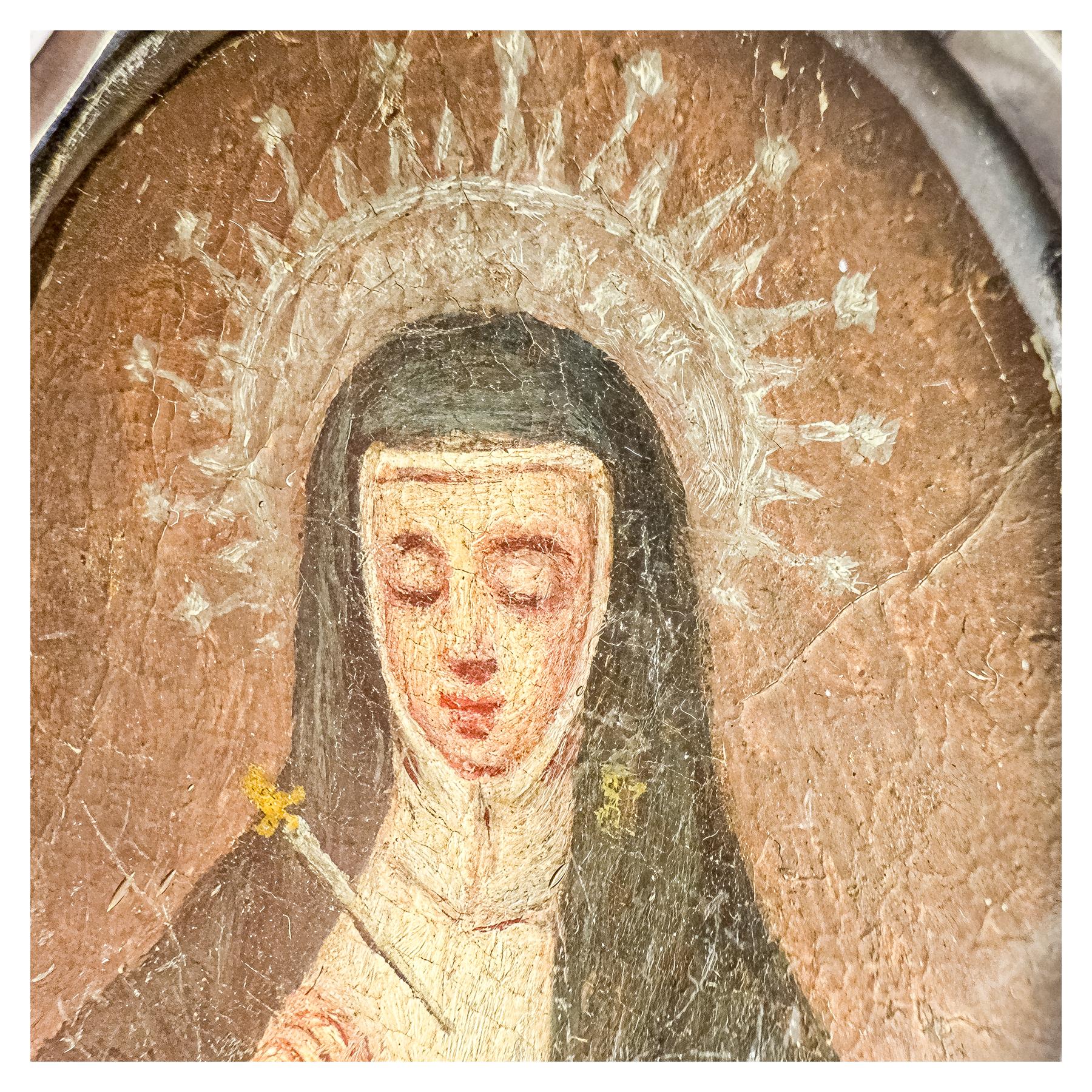 MEDALLÓN DEVOCIONAL DE PLATA DEL SIGLO XVIII