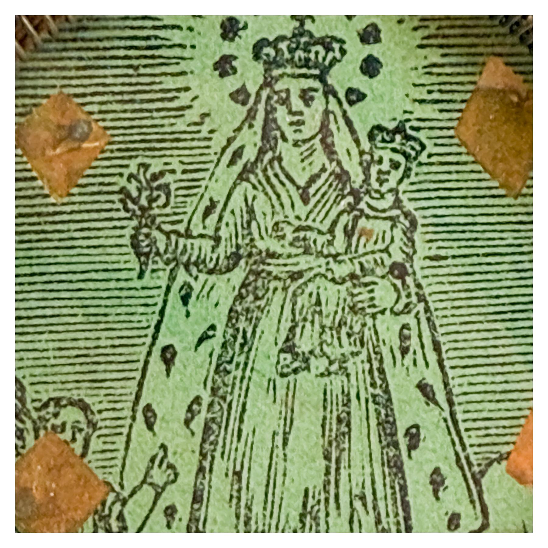 MEDALLÓN DEVOCIONAL DE METAL DEL SIGLO XVIII