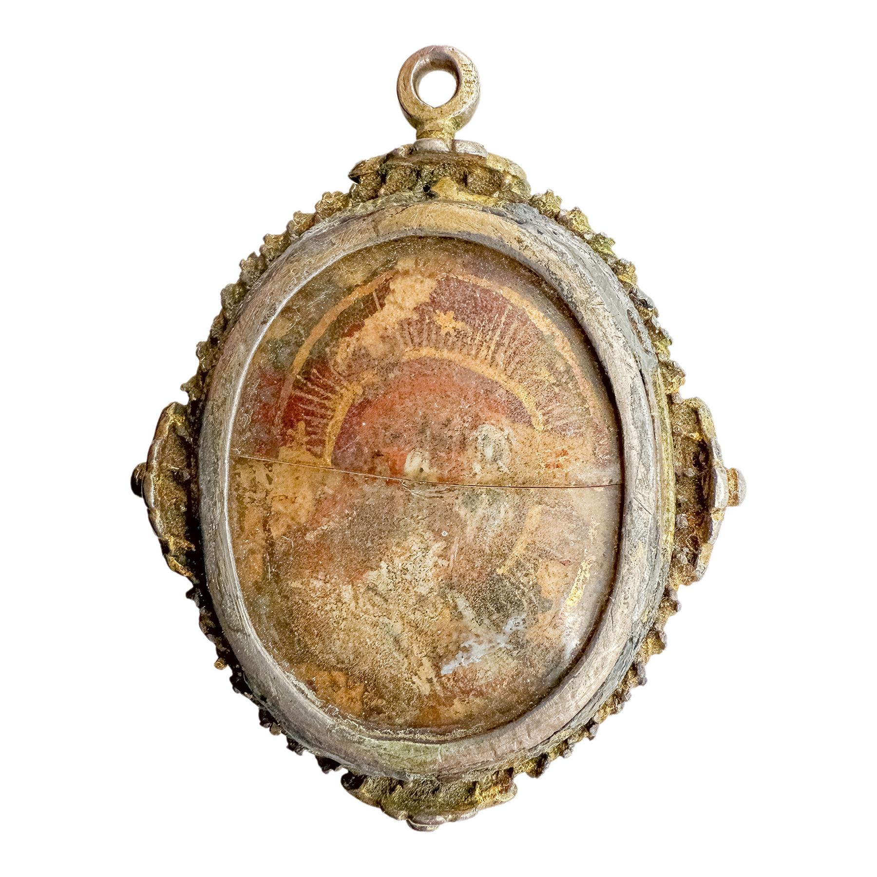 RELICARIO DE PLATA DEL SIGLO XVIII