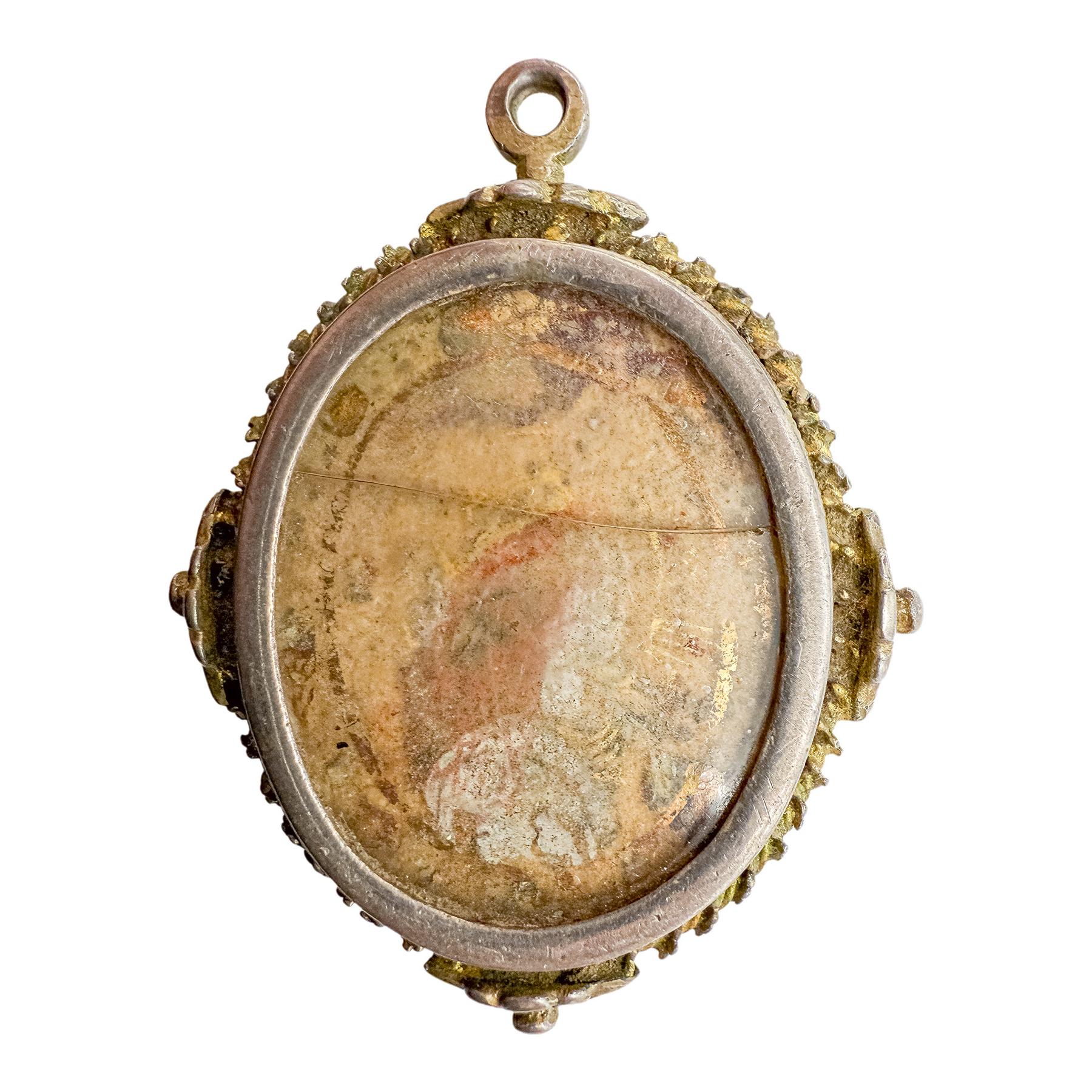 RELICARIO DE PLATA DEL SIGLO XVIII