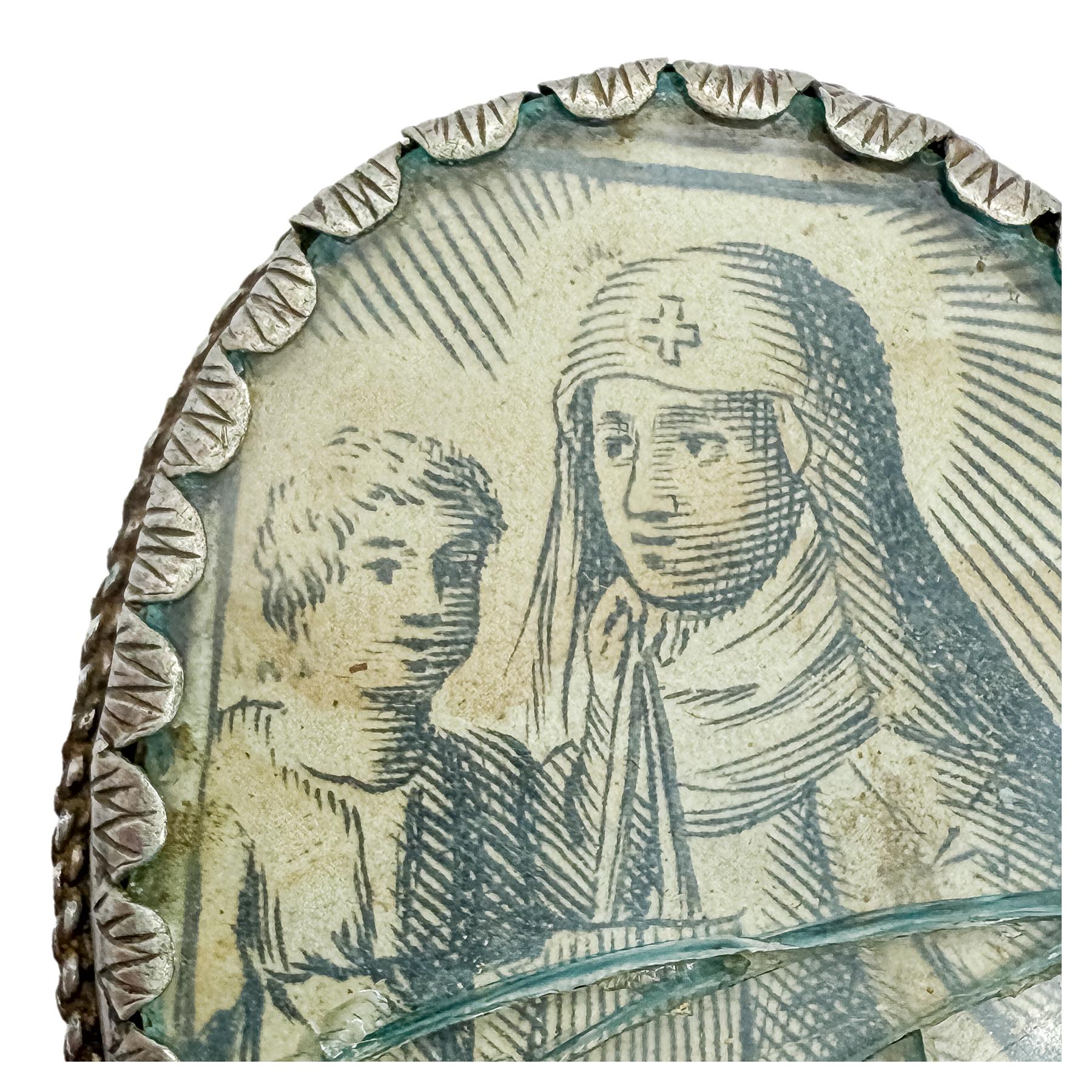 RELICARIO DE PLATA DEL SIGLO XVIII