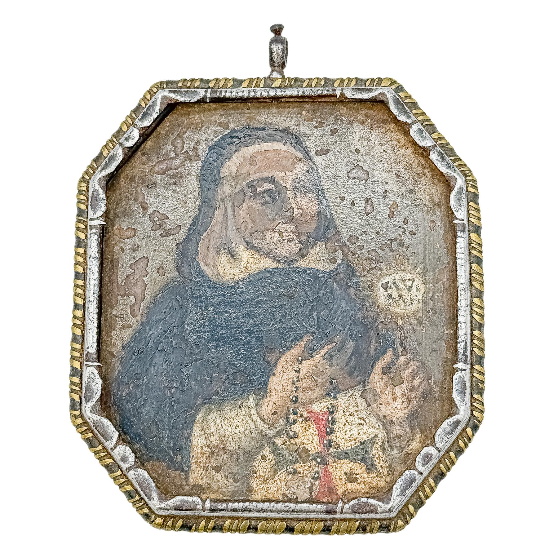 RELICARIO DE PLATA DEL SIGLO XVIII