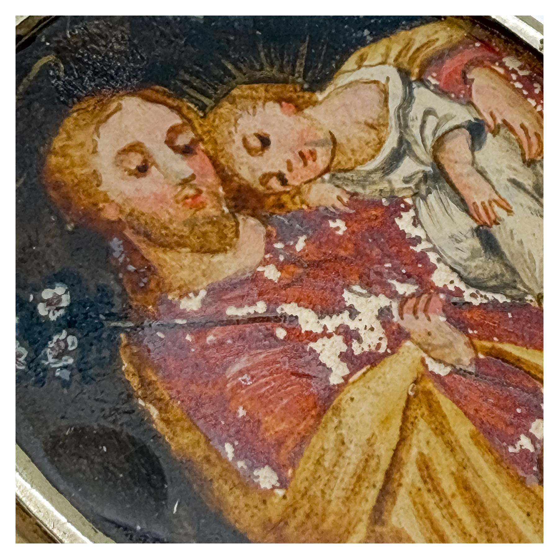 MEDALLÓN DEVOCIONAL DE PLATA DEL SIGLO XVIII