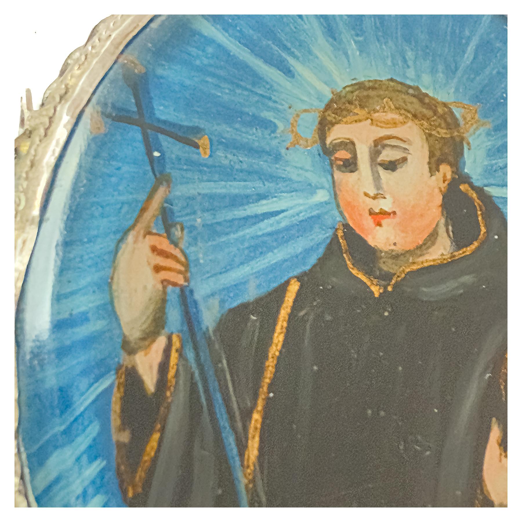 MEDALLÓN DEVOCIONAL DE PLATA DEL SIGLO XVIII