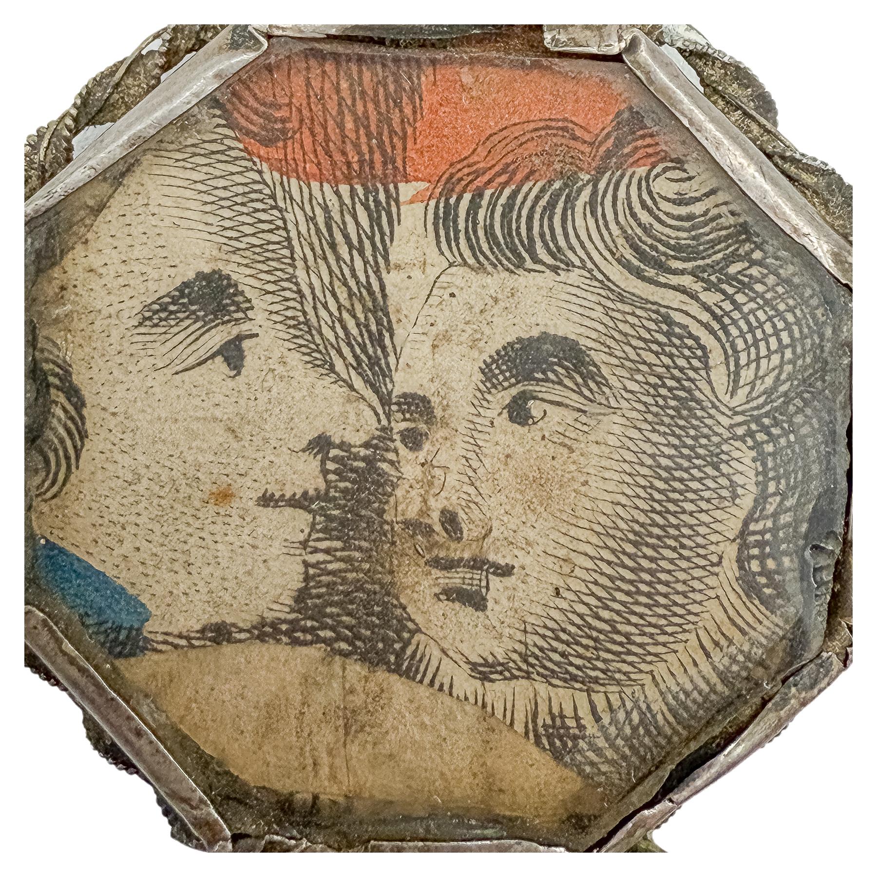 MEDALLÓN DEVOCIONAL DE PLATA DEL SIGLO XVIII