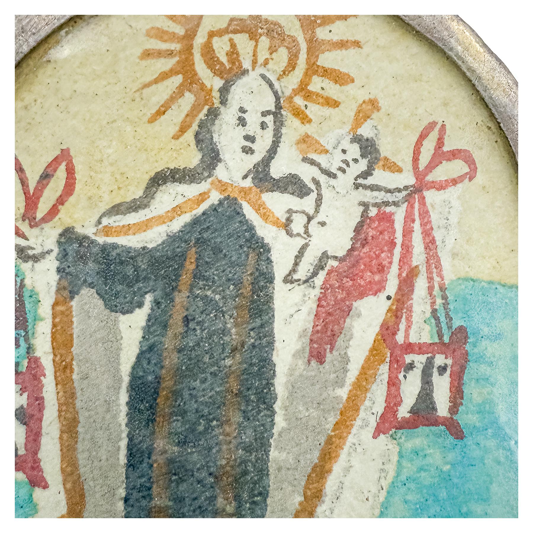 MEDALLÓN DEVOCIONAL DE PLATA DEL SIGLO XVIII