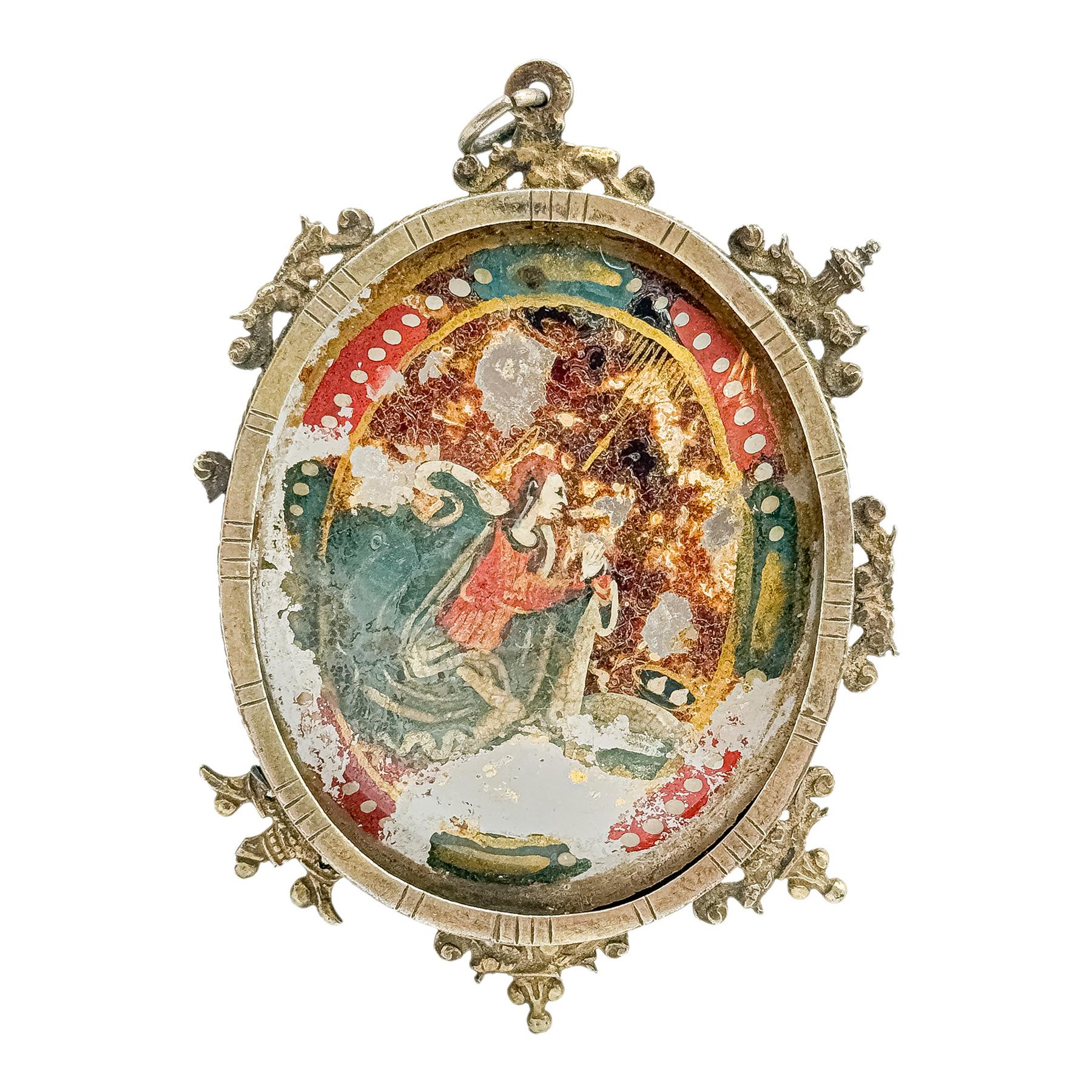 RELICARIO EN PLATA DEL SIGLO XVIII