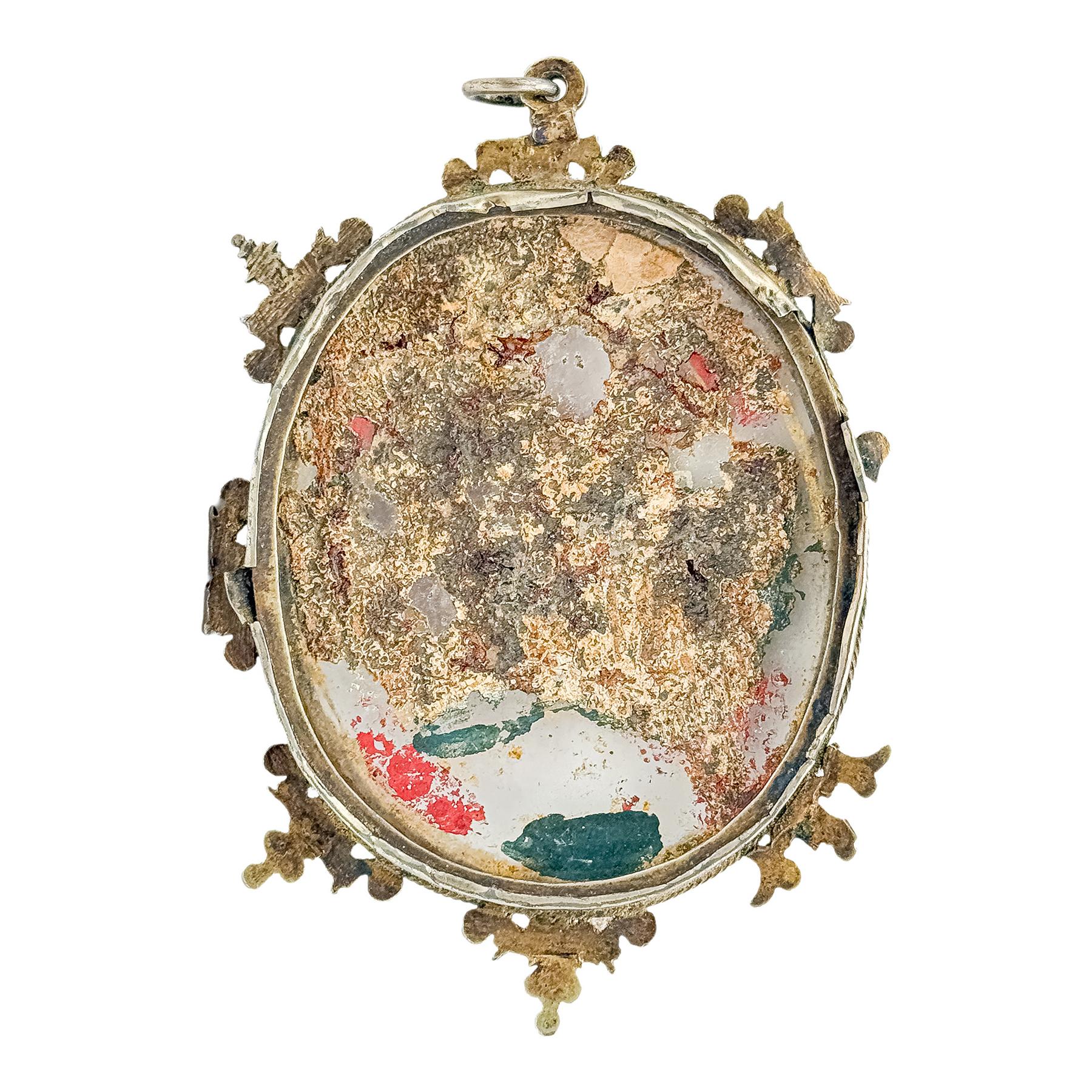 RELICARIO EN PLATA DEL SIGLO XVIII