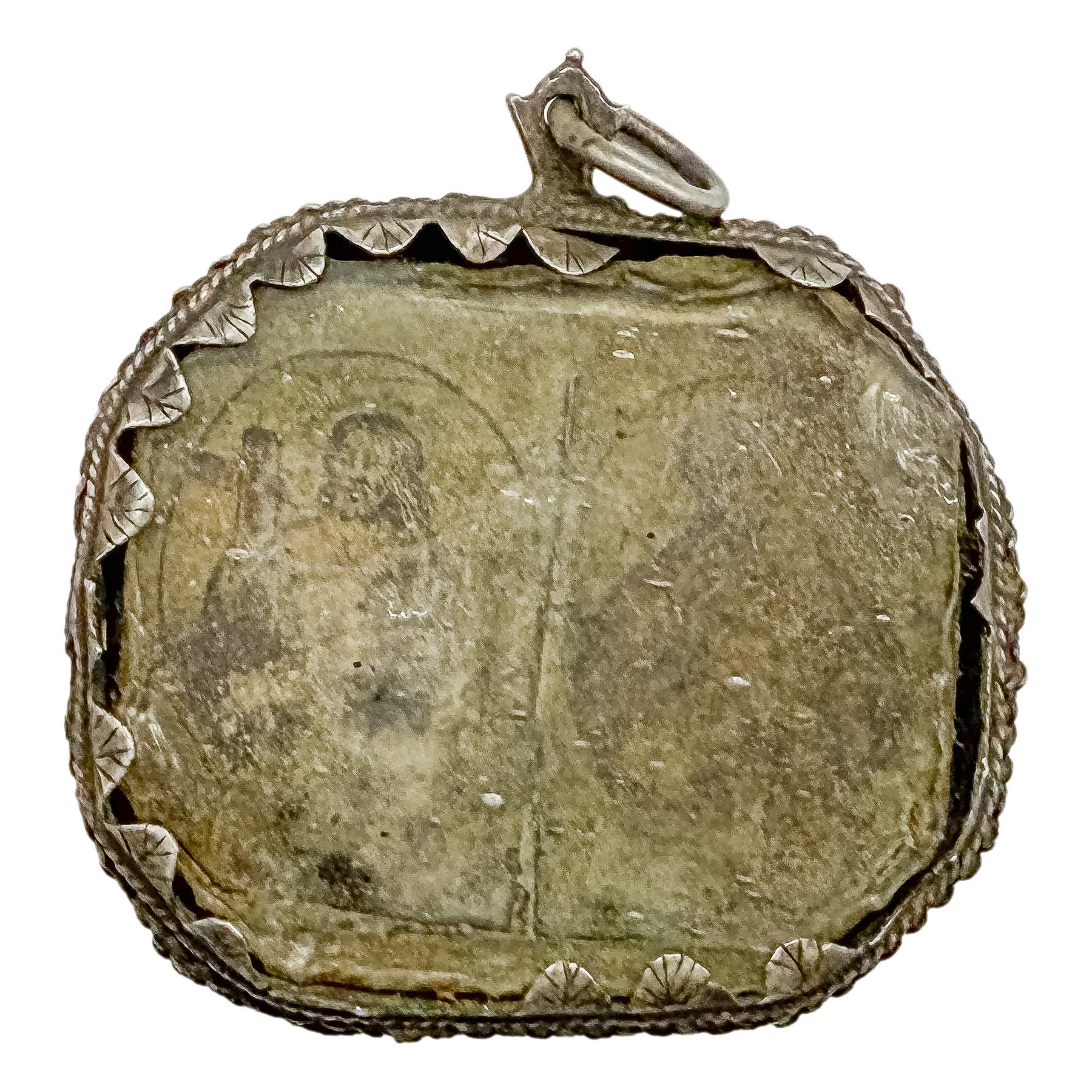 RELICARIO DE PLATA DEL SIGLO XVII-XVIII