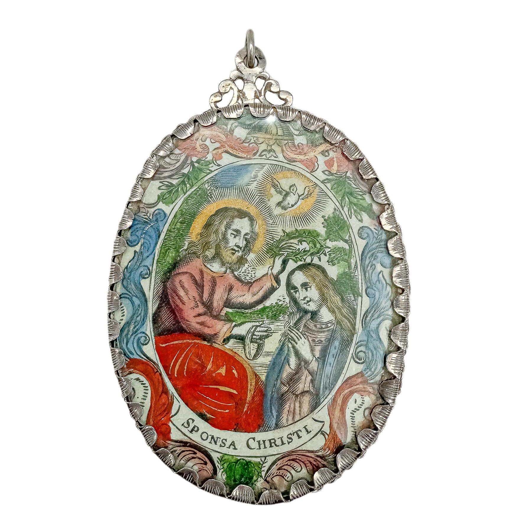 RELICARIO DE PLATA DEL SIGLO XVIII