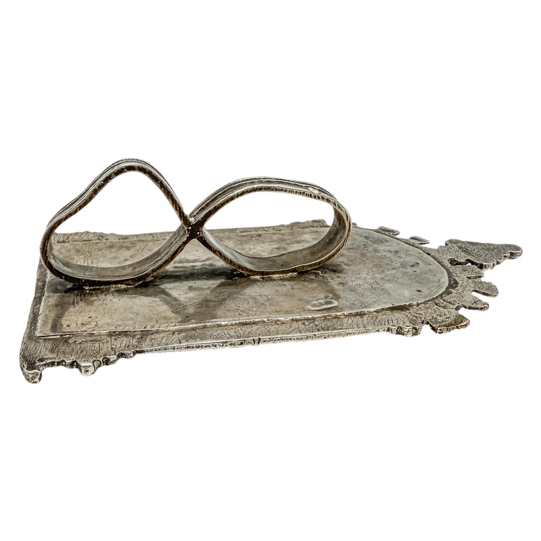 PORTAPAZ BELGA DE PLATA DE FINALES DE SIGLO XIX