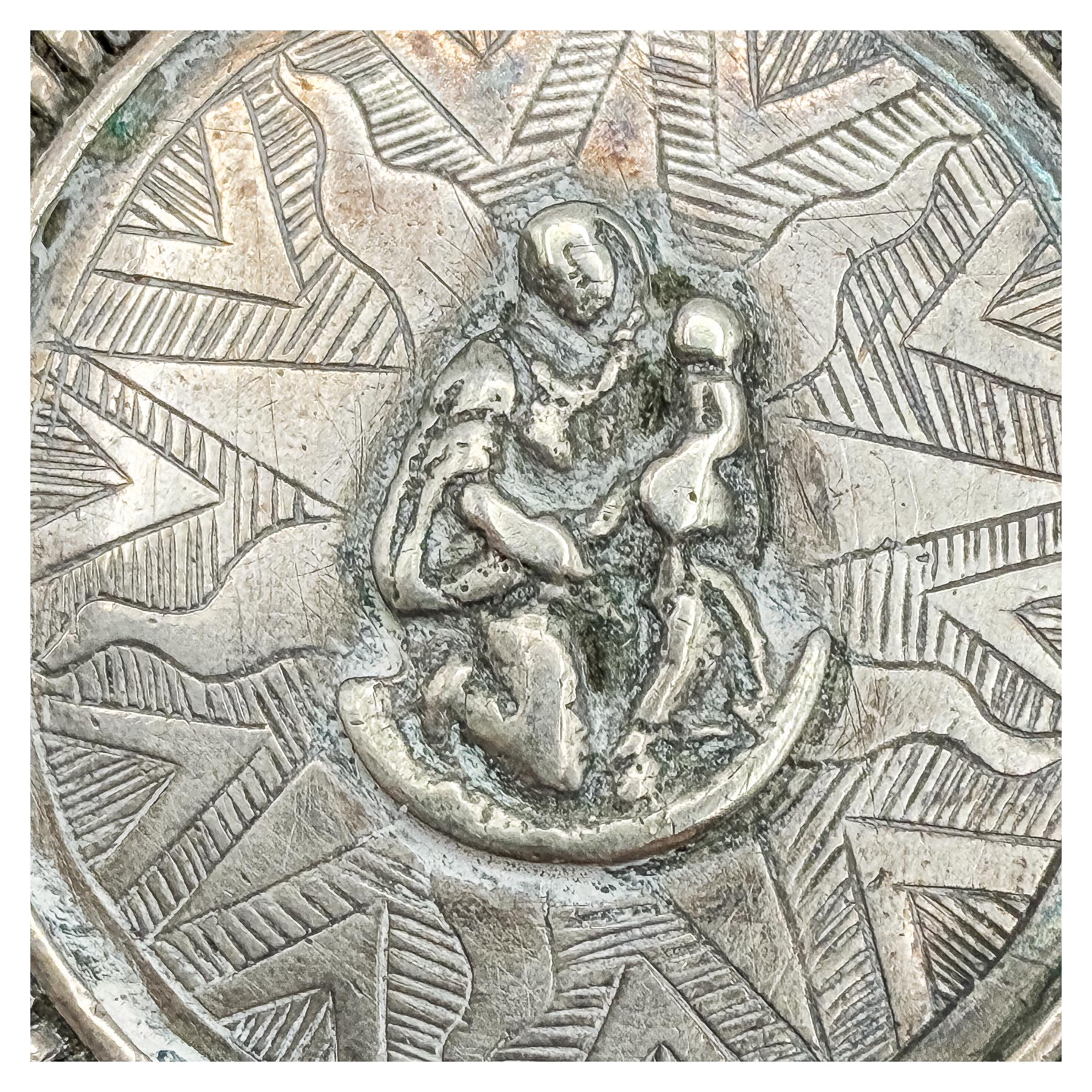 MEDALLÓN PATENA DE PLATA ESPAÑOLA DEL SIGLO XVII