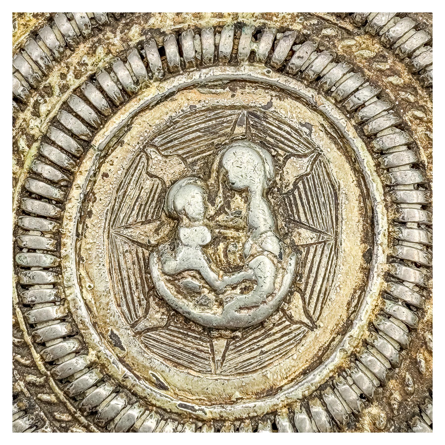 MEDALLÓN PATENA DE PLATA ESPAÑOLA DEL SIGLO XVII