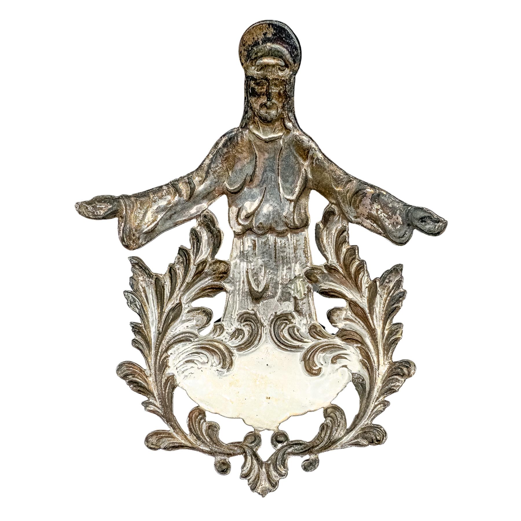 BENDITERA DE PLATA DE MEDIADOS DE SIGLO XX