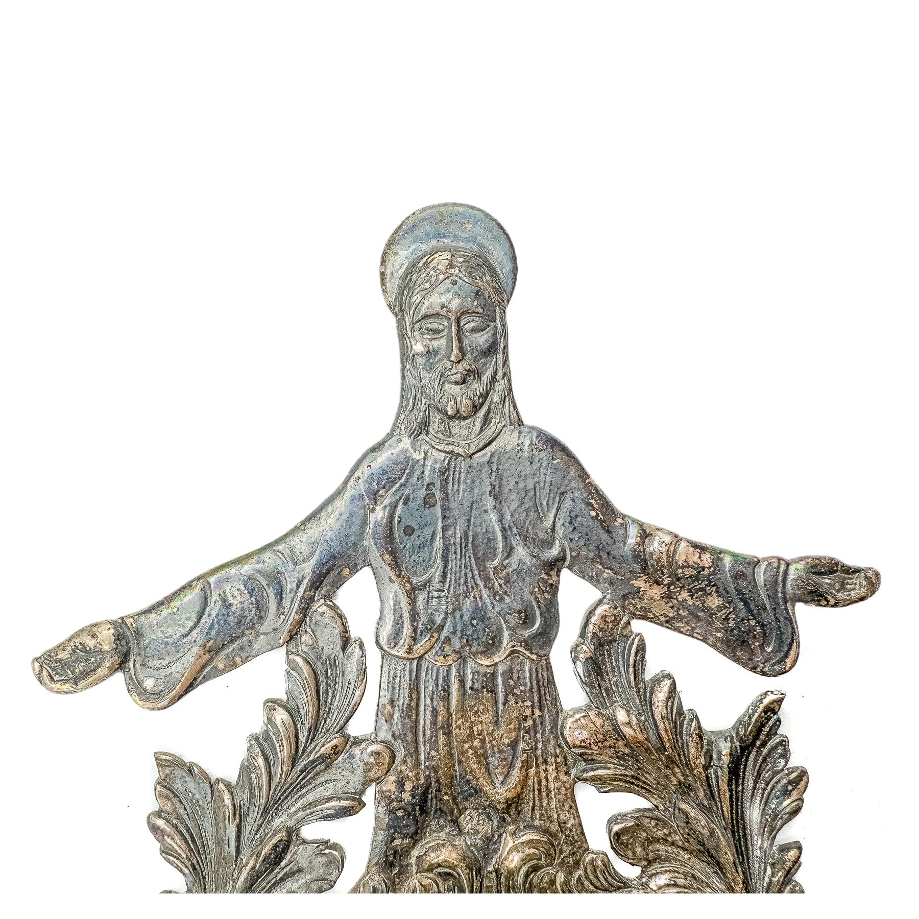 BENDITERA DE PLATA DE MEDIADOS DE SIGLO XX