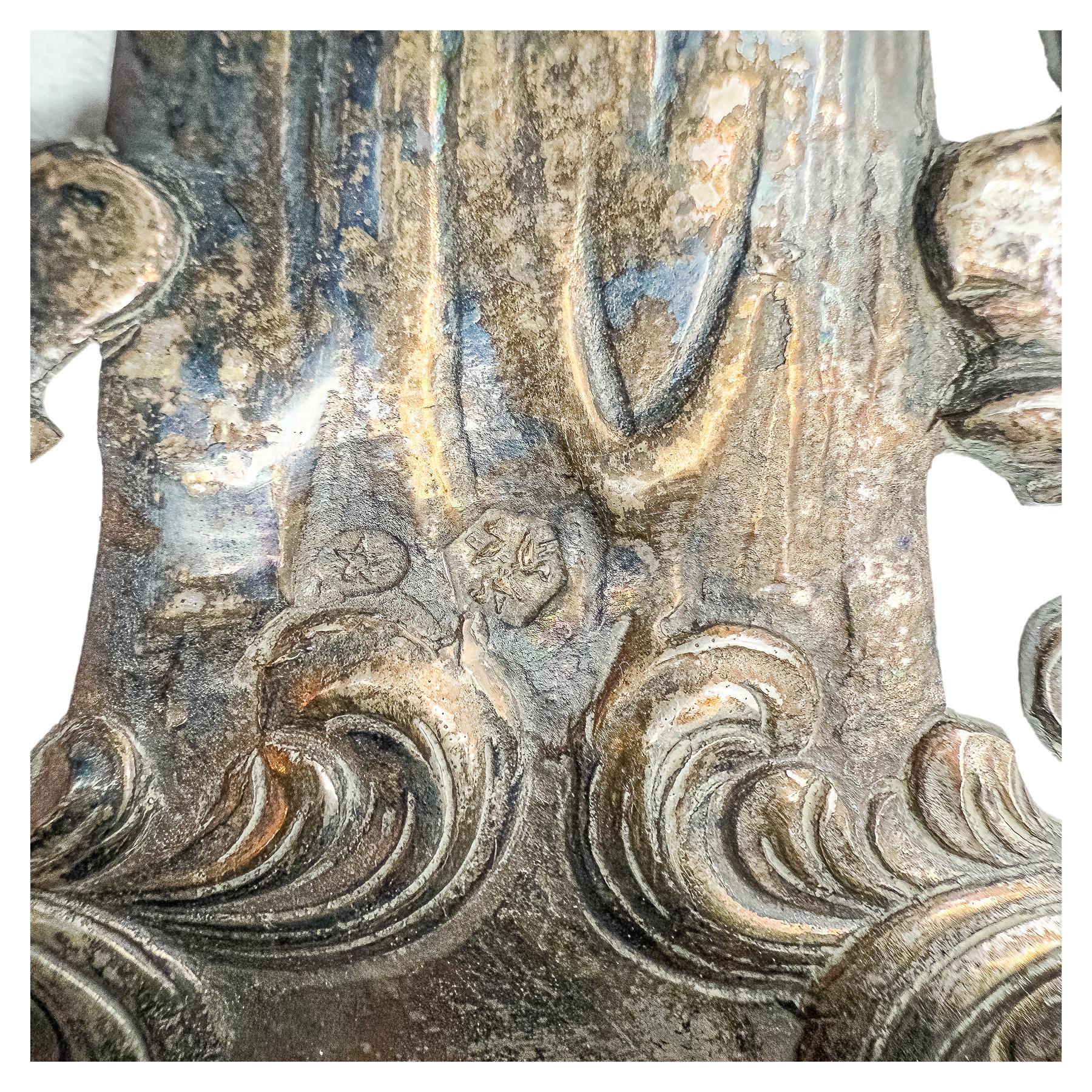 BENDITERA DE PLATA DE MEDIADOS DE SIGLO XX