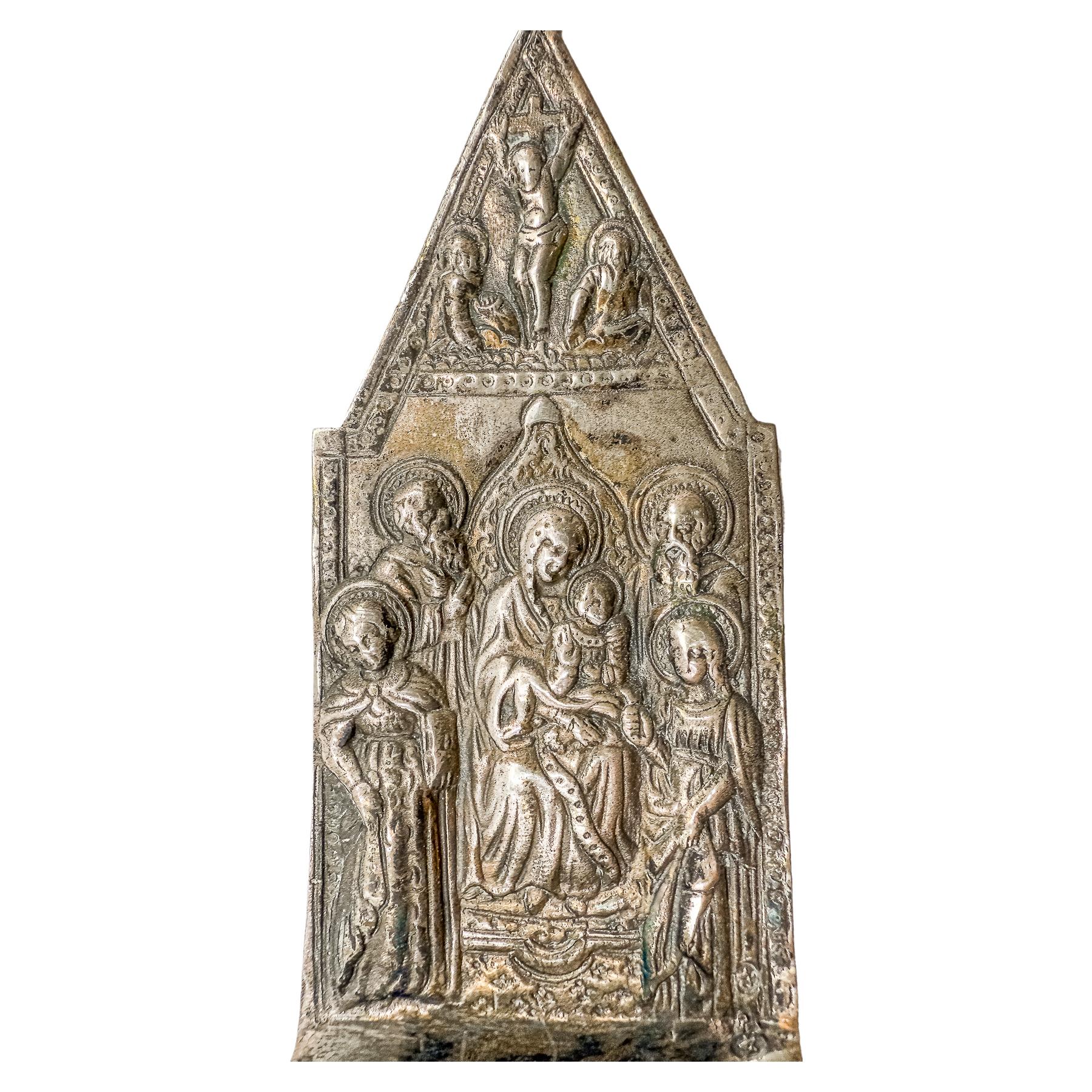 BENDITERA DE PLATA DE MEDIADOS DE SIGLO XX