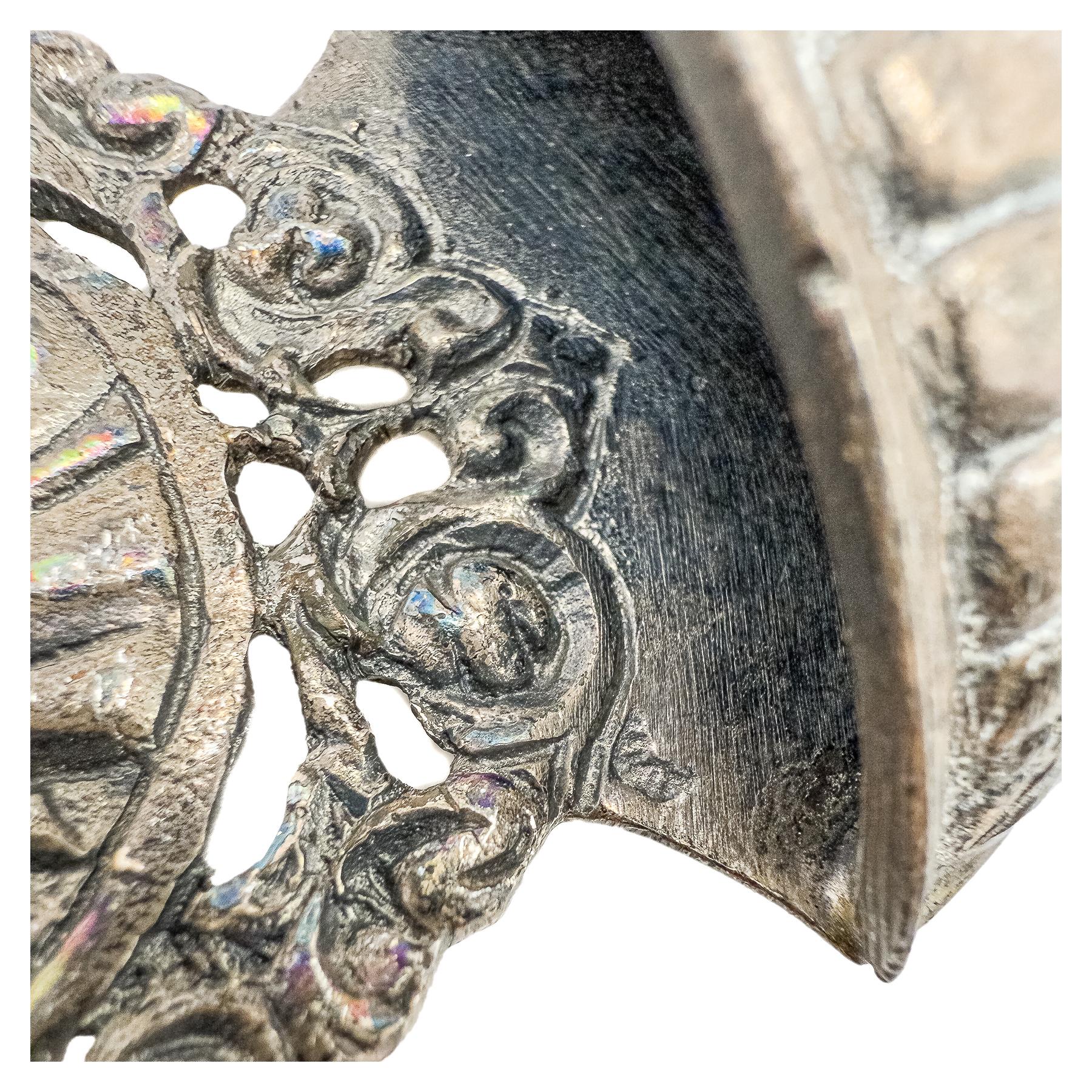 BENDITERA DE PLATA DE MEDIADOS DE SIGLO XX