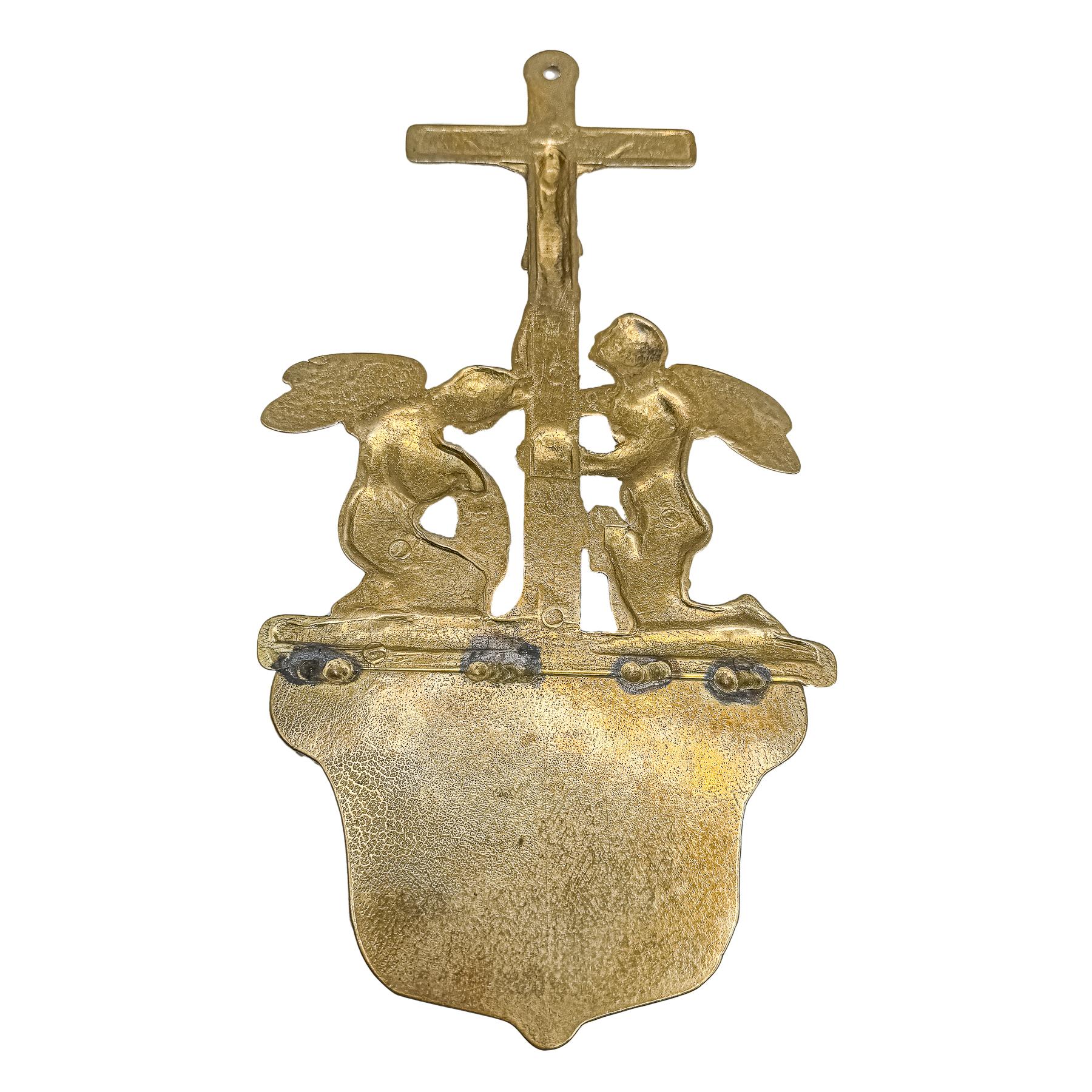 BENDITERA EN BRONCE  DORADO DE MEDIADOS DE S. XX