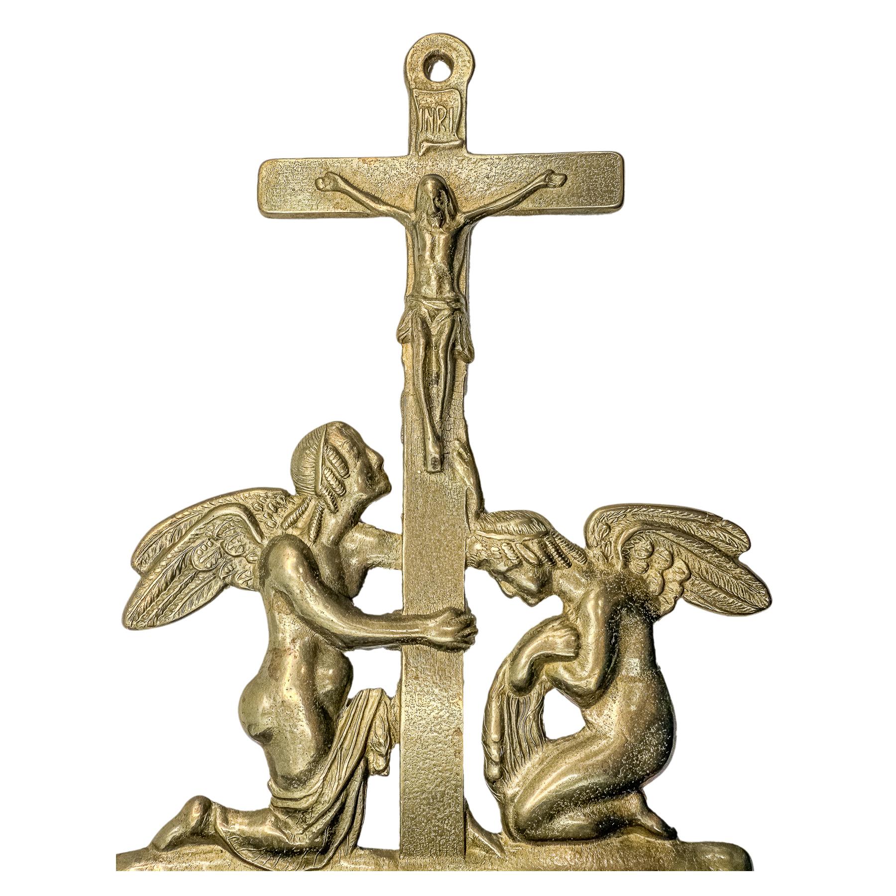 BENDITERA EN BRONCE  DORADO DE MEDIADOS DE S. XX