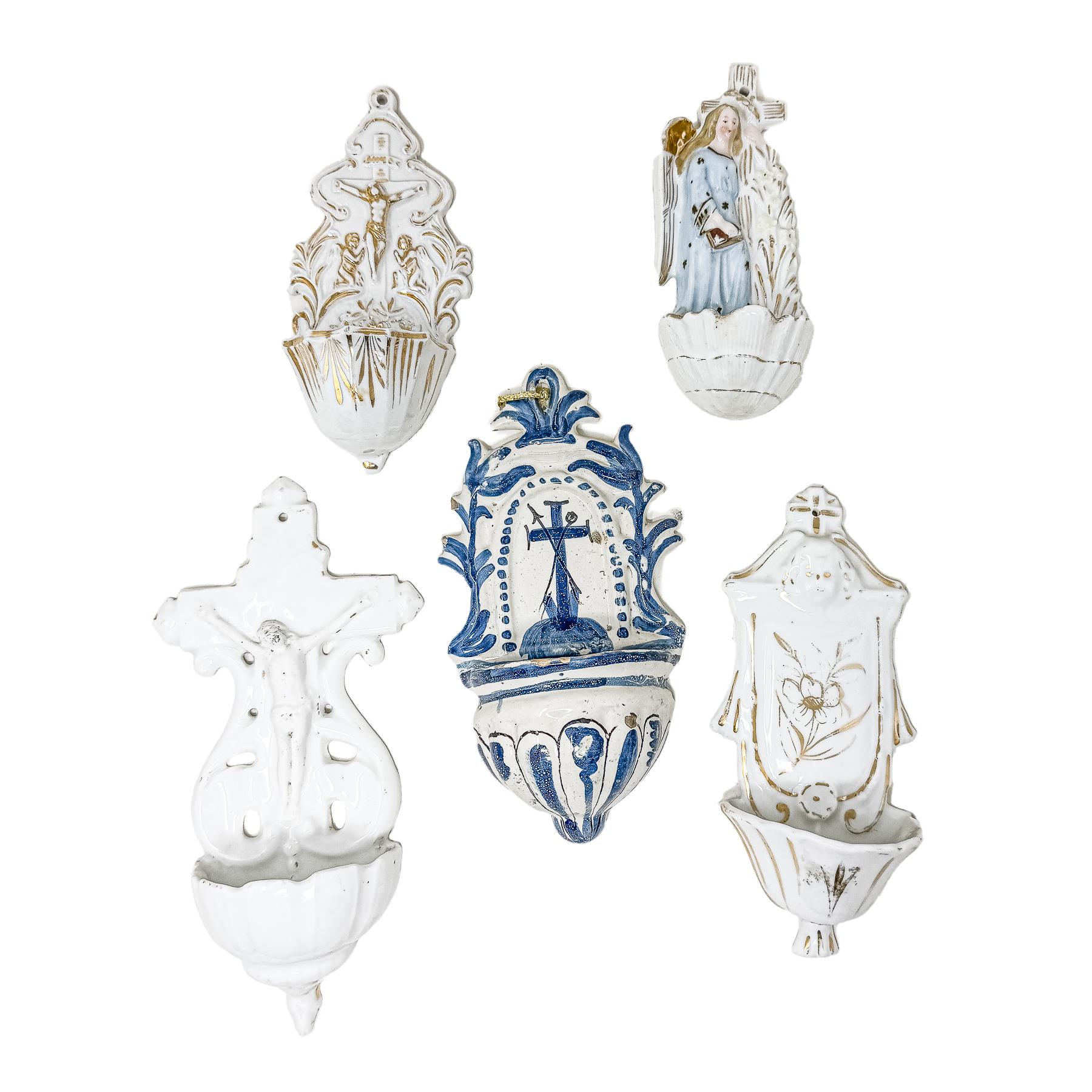 CINCO BENDITERAS DE FINALES DEL SIGLO XIX