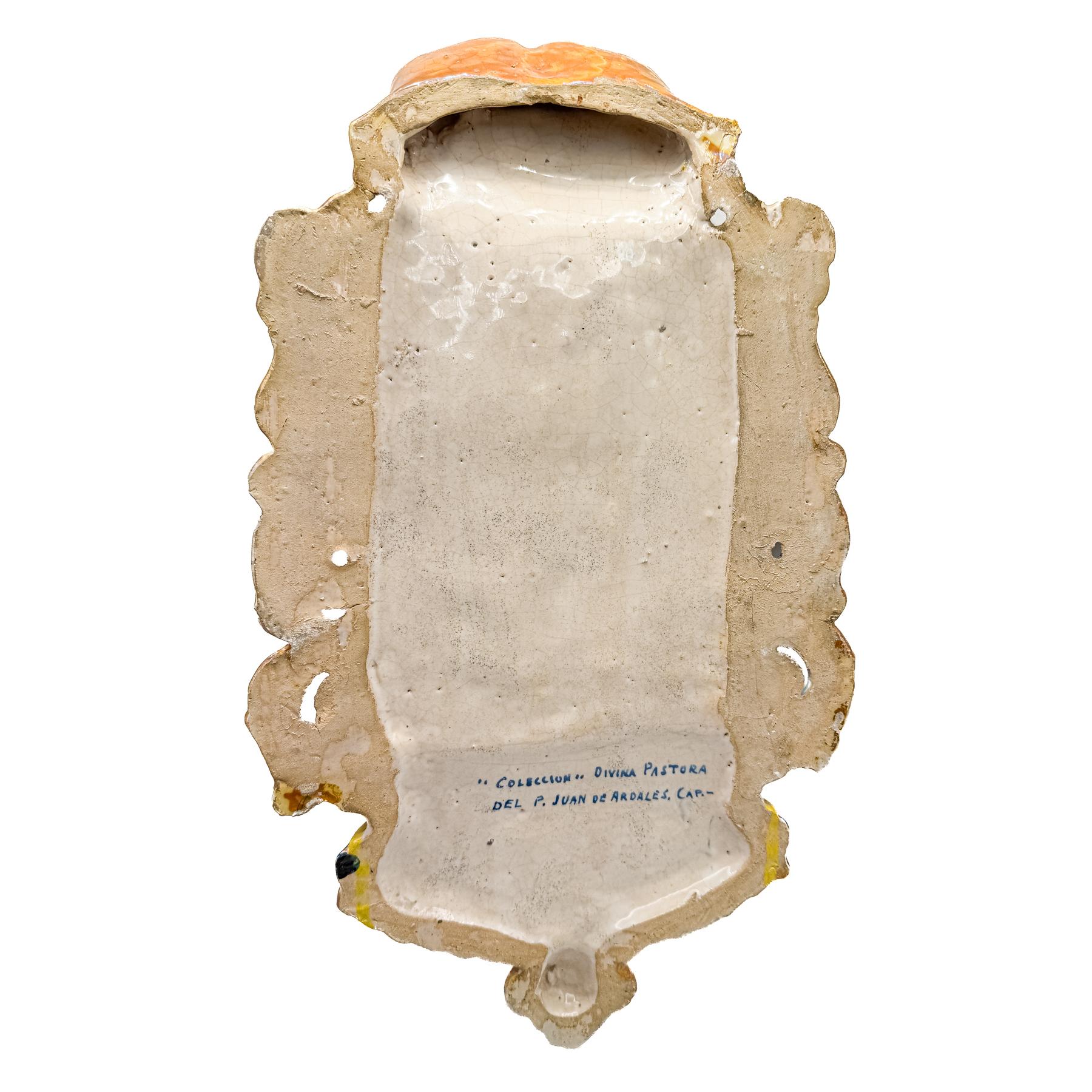 BENDITERA DE CERÁMICA DE TRIANA DE MEDIADOS DE S. XX