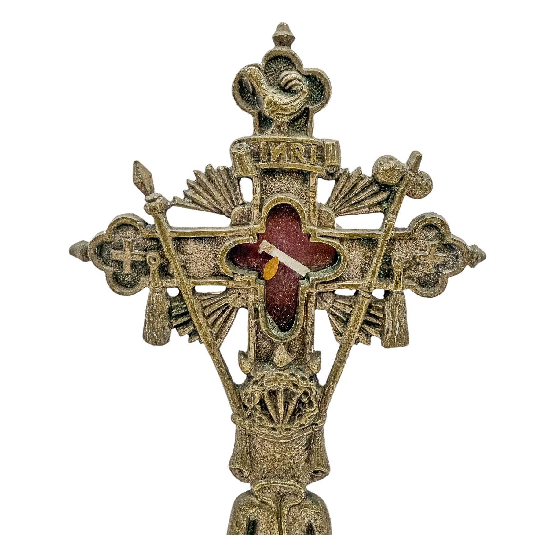 CRUZ  RELICARIO DE LA VERA CRUZ DEL SIGLO XIX