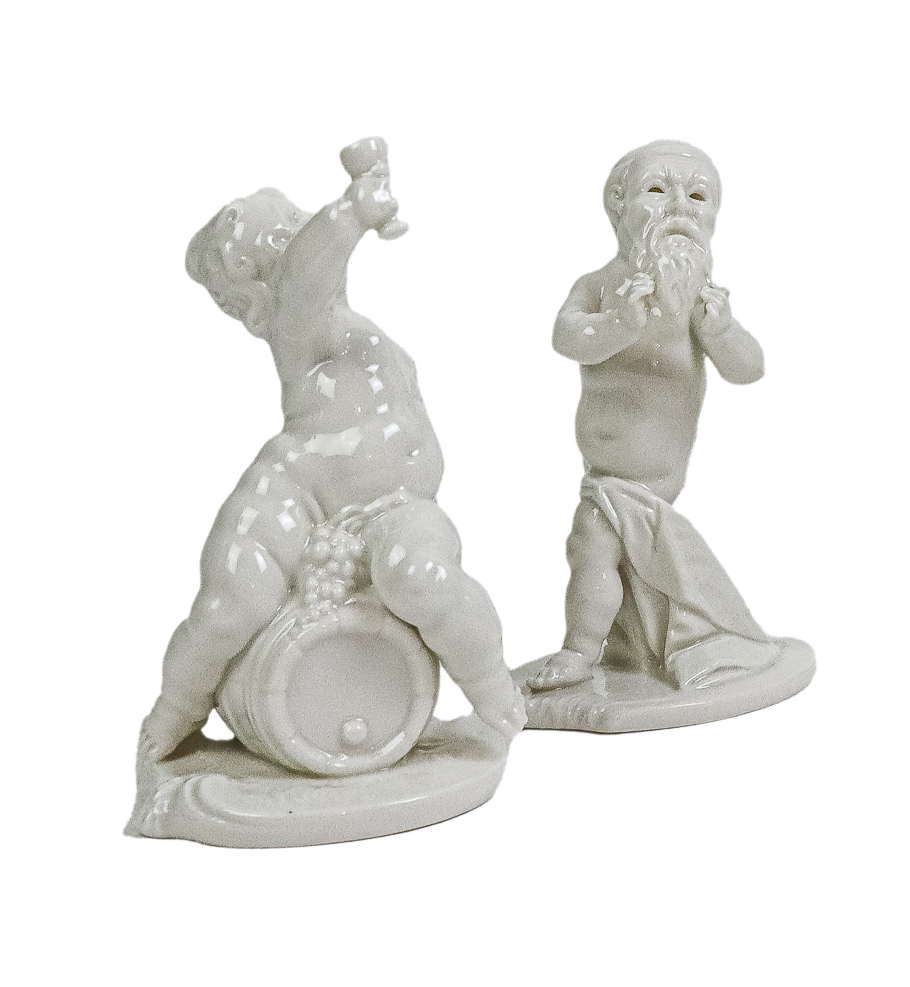 DOS PEQUEÑAS FIGURAS EN PORCELANA ÚLTIMO CUARTO DEL S.XX