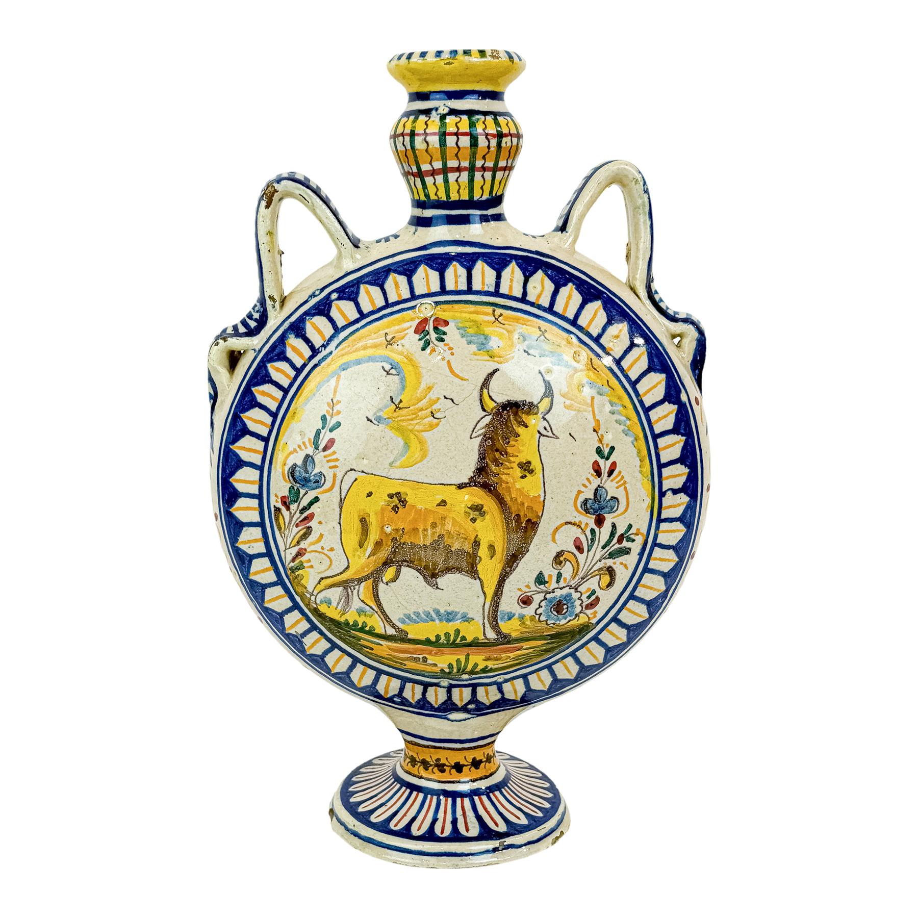 JARRÓN EN CERÁMICA DE SEVILLA, DE PPS DEL S.XX