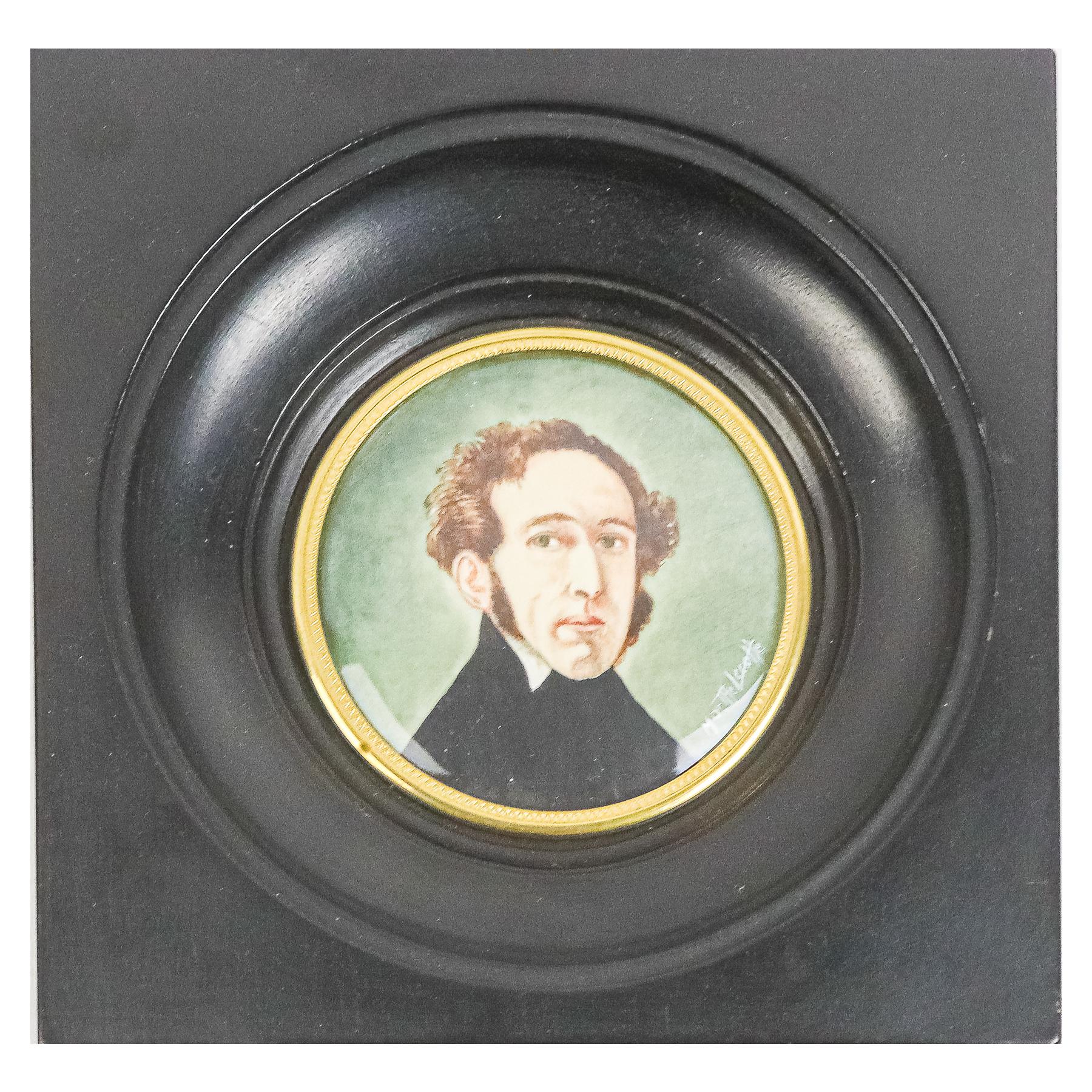 MINIATURA ENMARCADA DEL S.XIX