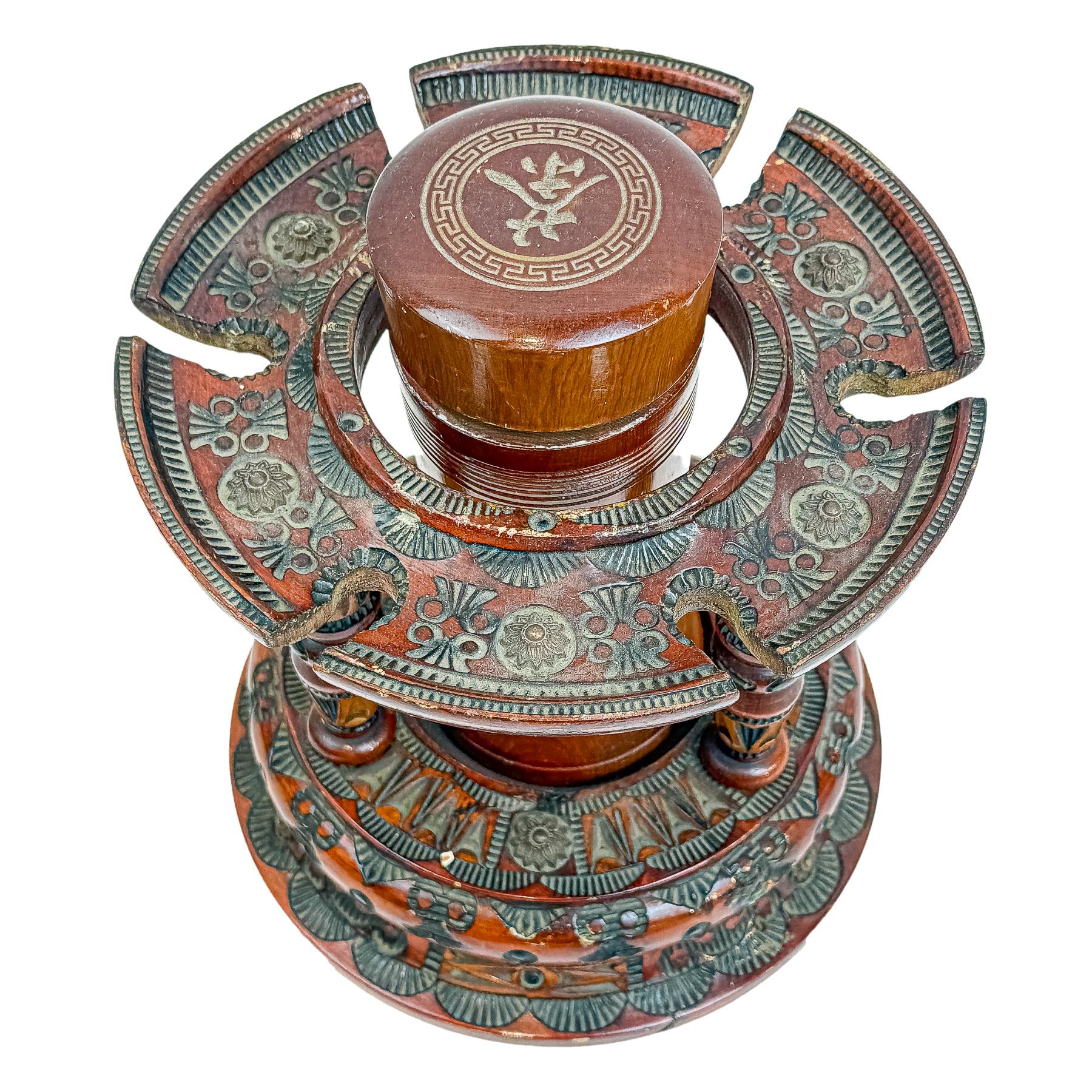 SOPORTE PARA PIPAS CON TABAQUERA, DE LOS AÑOS 60