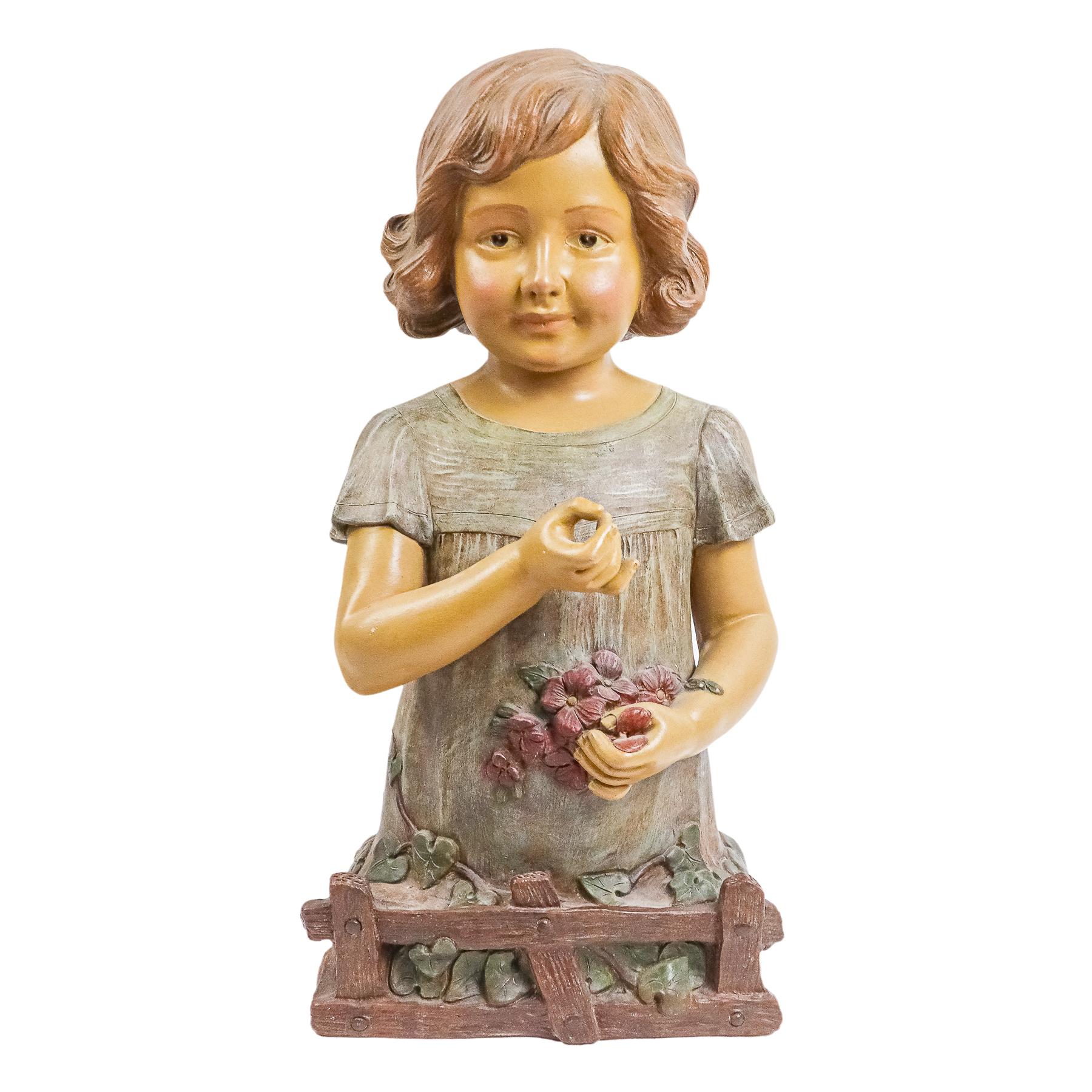 FIGURA EN TERRACOTA AUSTRIACA  DE PRIMER CUARTO DE SIGLO XX