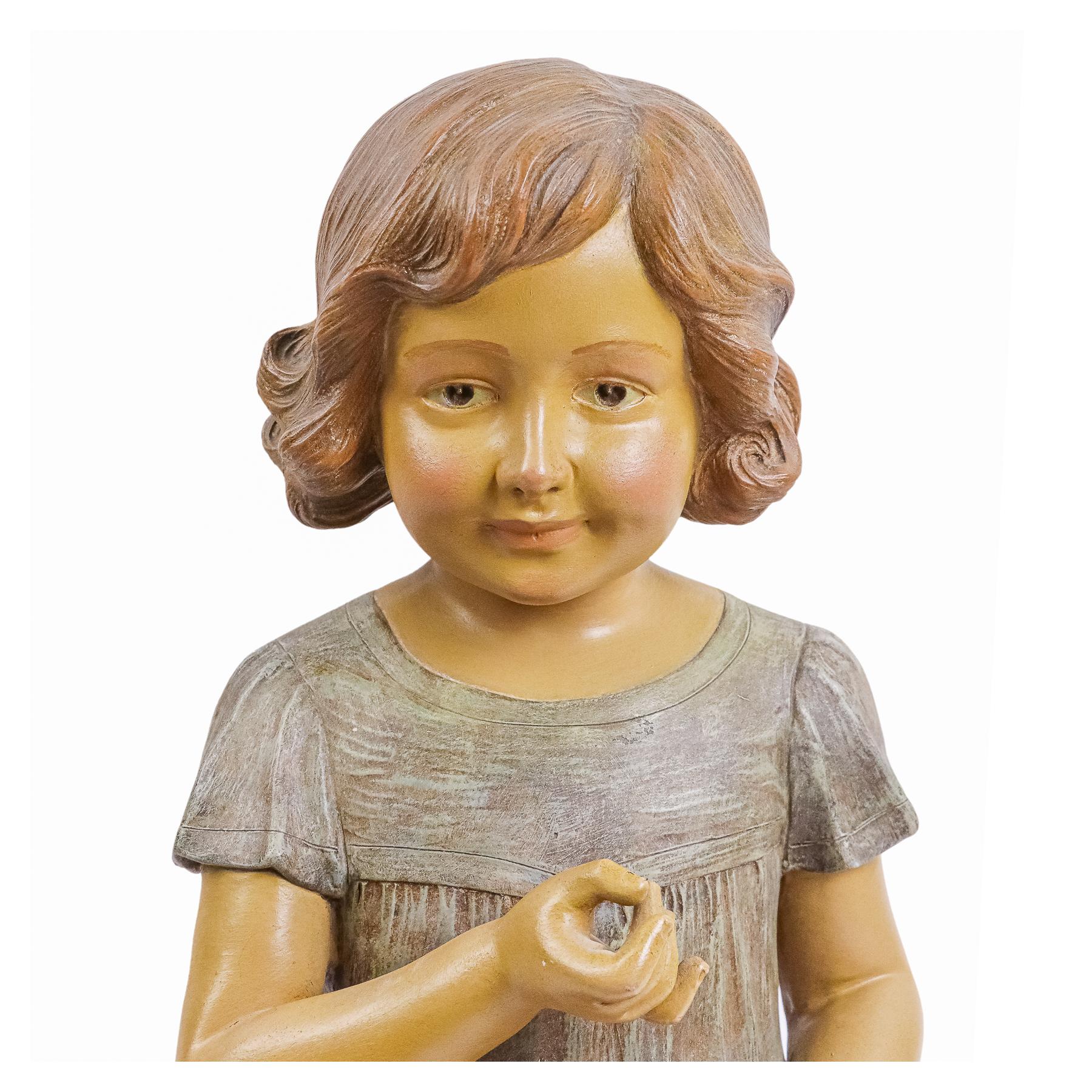 FIGURA EN TERRACOTA AUSTRIACA  DE PRIMER CUARTO DE SIGLO XX