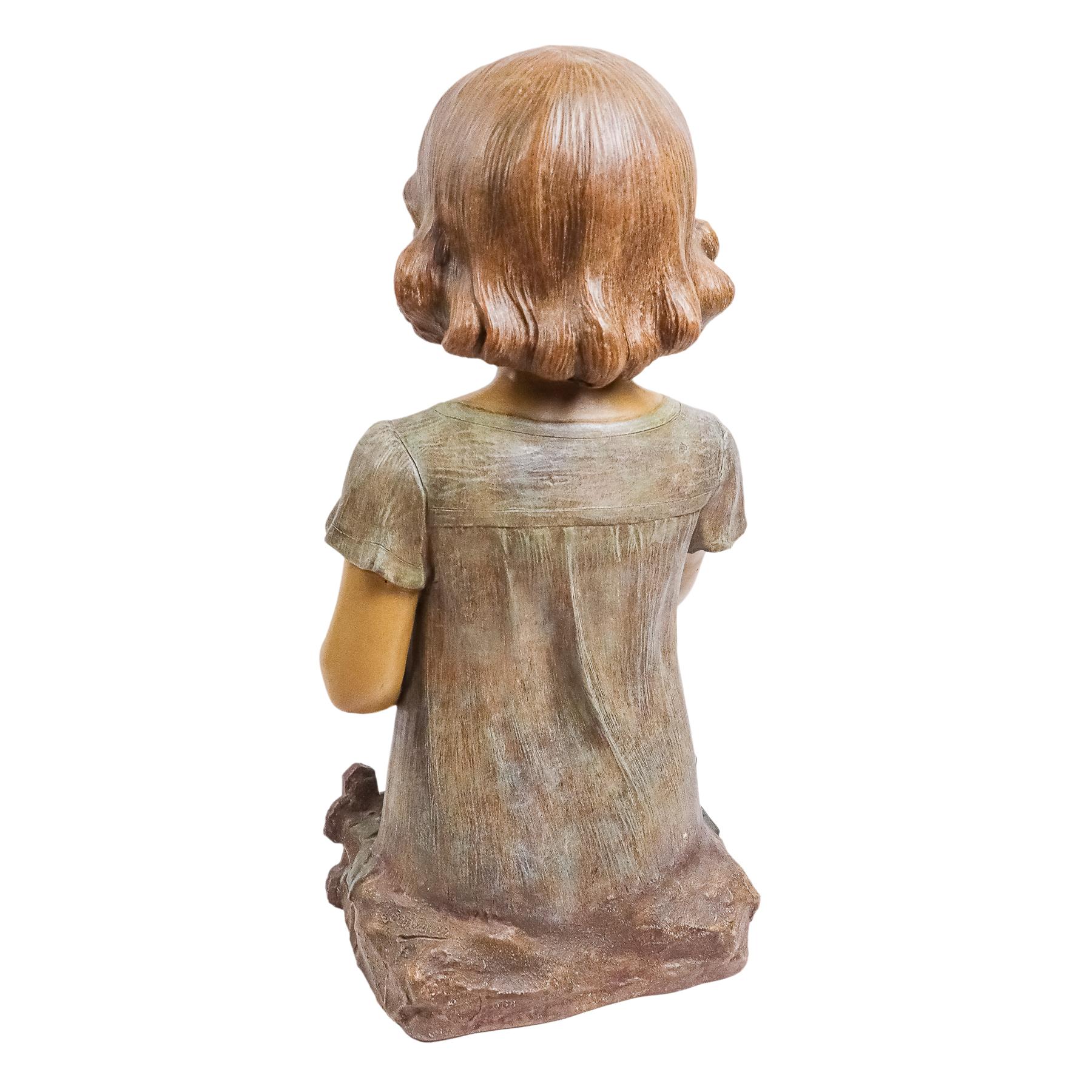 FIGURA EN TERRACOTA AUSTRIACA  DE PRIMER CUARTO DE SIGLO XX