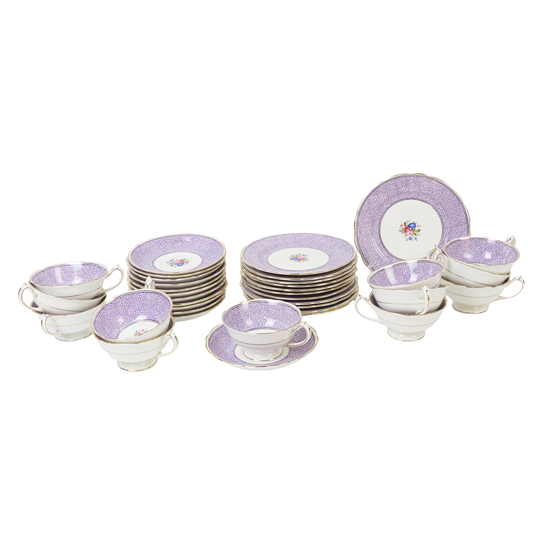 SERVICIO DE POSTRE EN PORCELANA DEL PRIMER TERCIO S. XX