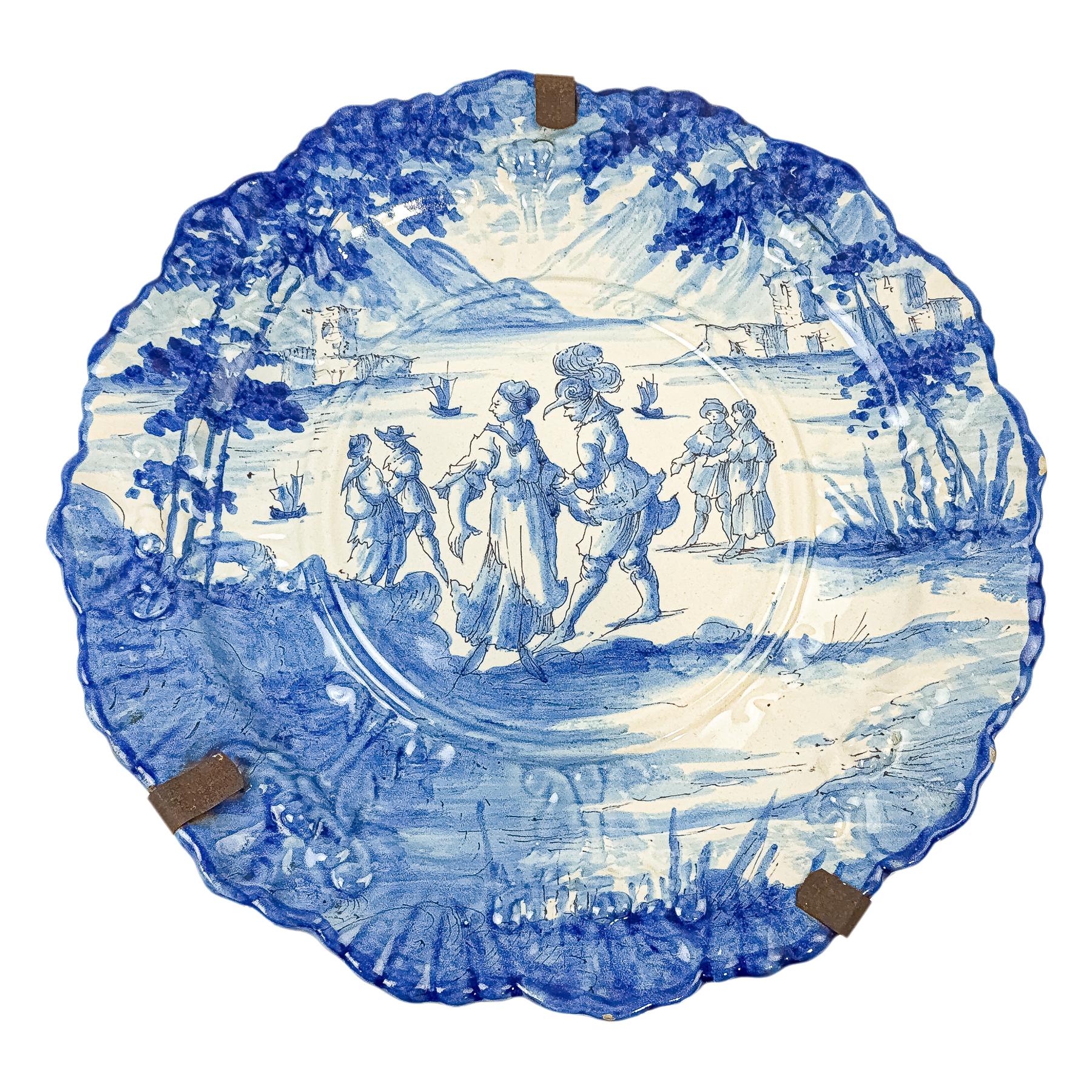 PLATO DE CERÁMICA ITALIANA DE SAVONA