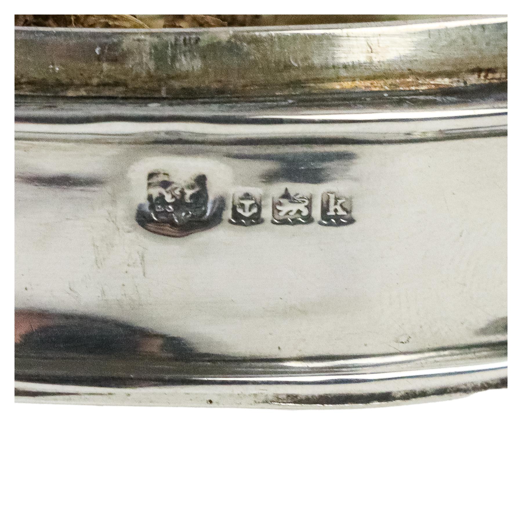 CAJITA INGLESA DE PLATA DEL PRIMER CUARTO DE SIGLO XX