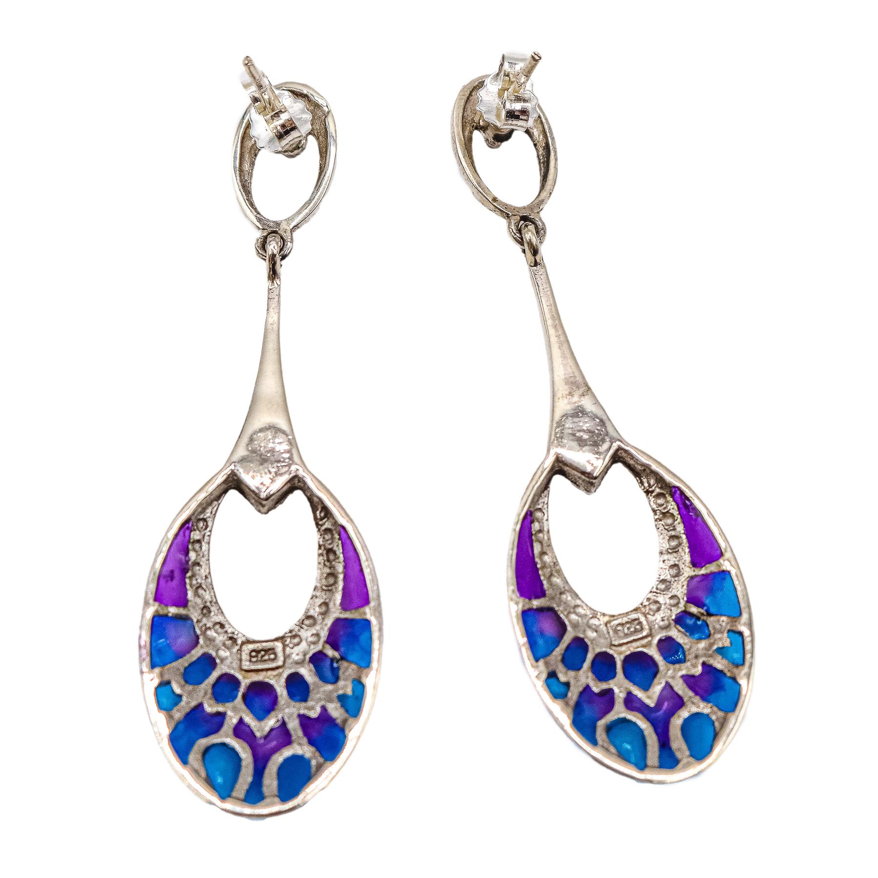 PENDIENTES LARGOS ESTILO ART NOUVEAU