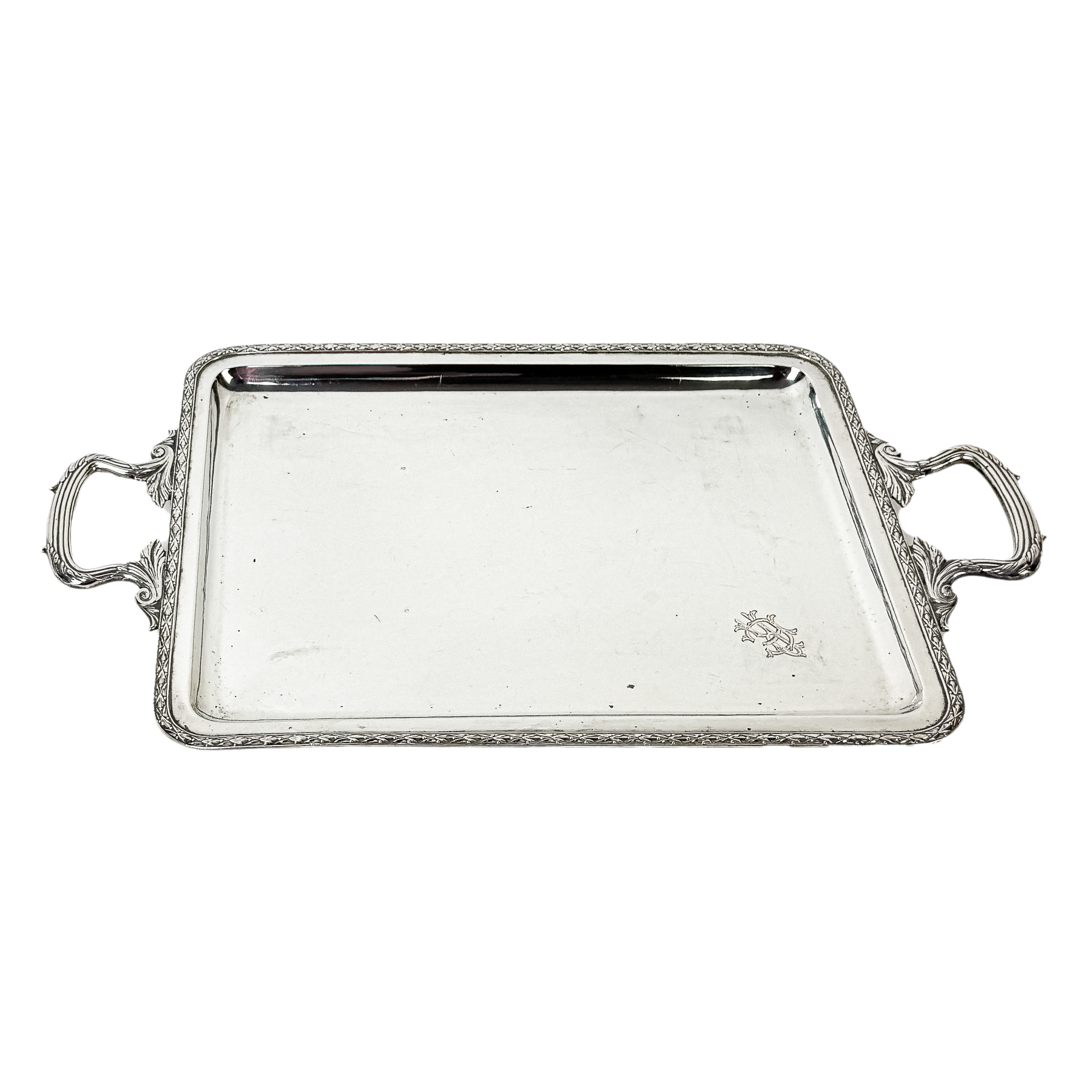 BANDEJA DE PLATA DE LA PRIMERA MITAD DE SIGLO XX