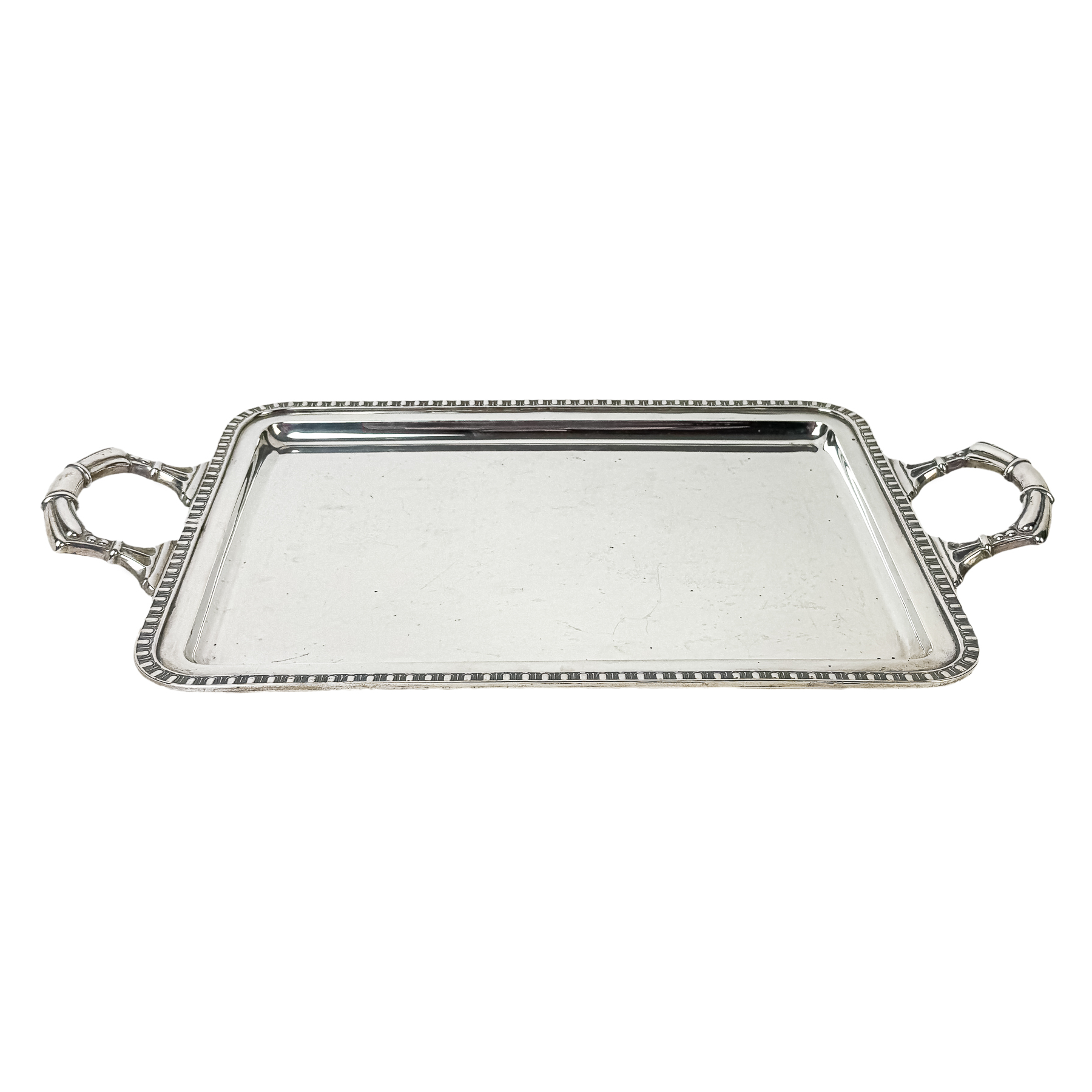 BANDEJA DE PLATA DE MEDIADOS DE SIGLO XX