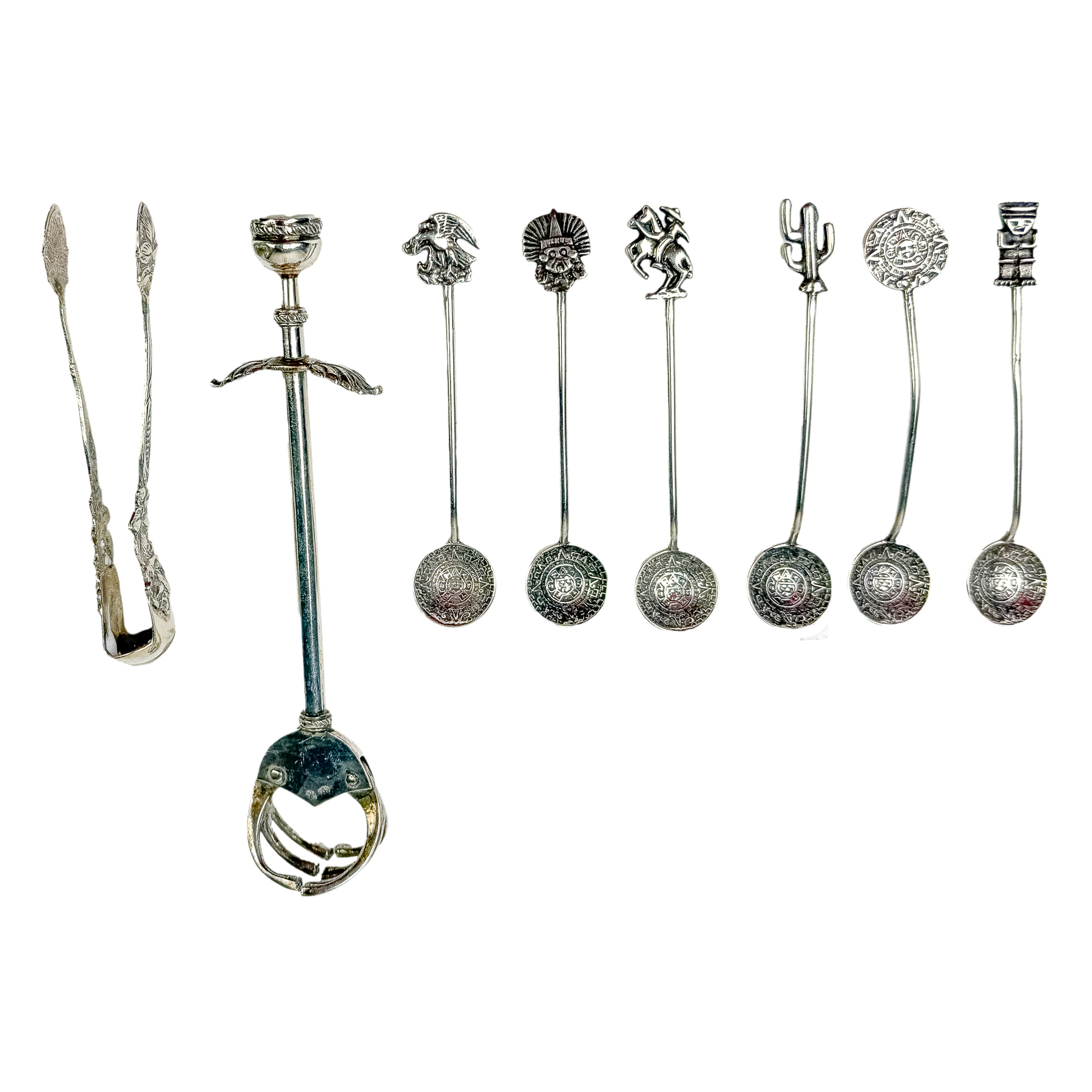 CONJUNTO PIEZAS PLATA DE LA SEGUNDA MITAD DE S. XX