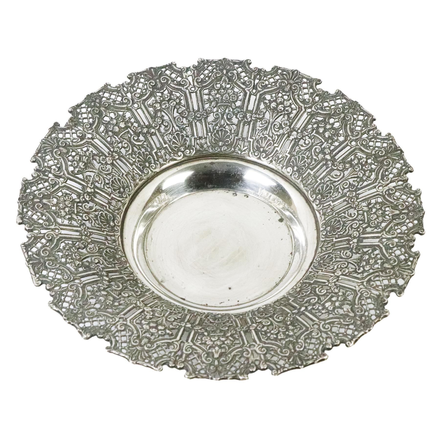 PLATO DE PLATA DE MEDIADOS DE SIGLO XX