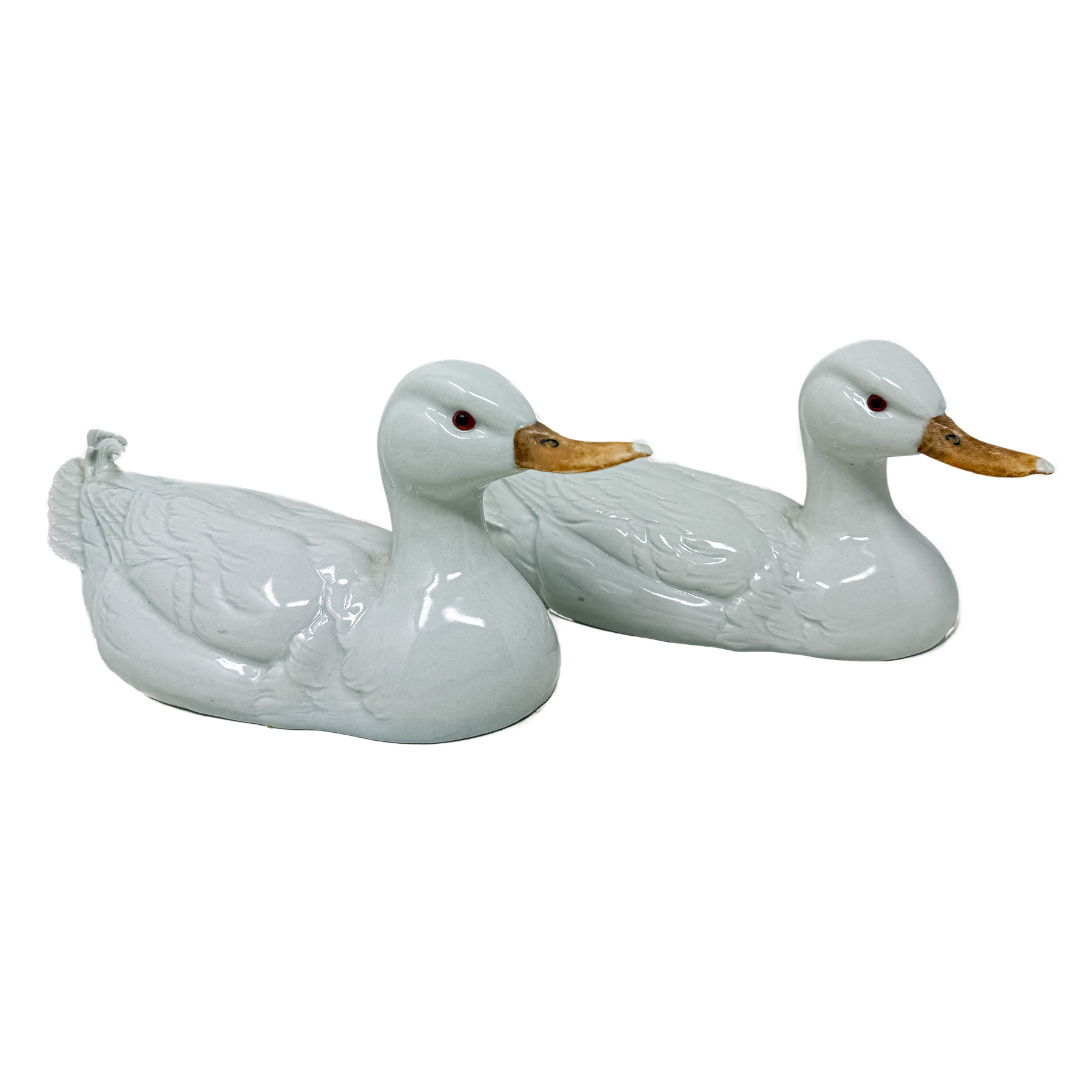 PAREJA DE PATOS EN PORCELANA DE LOS AÑOS 70