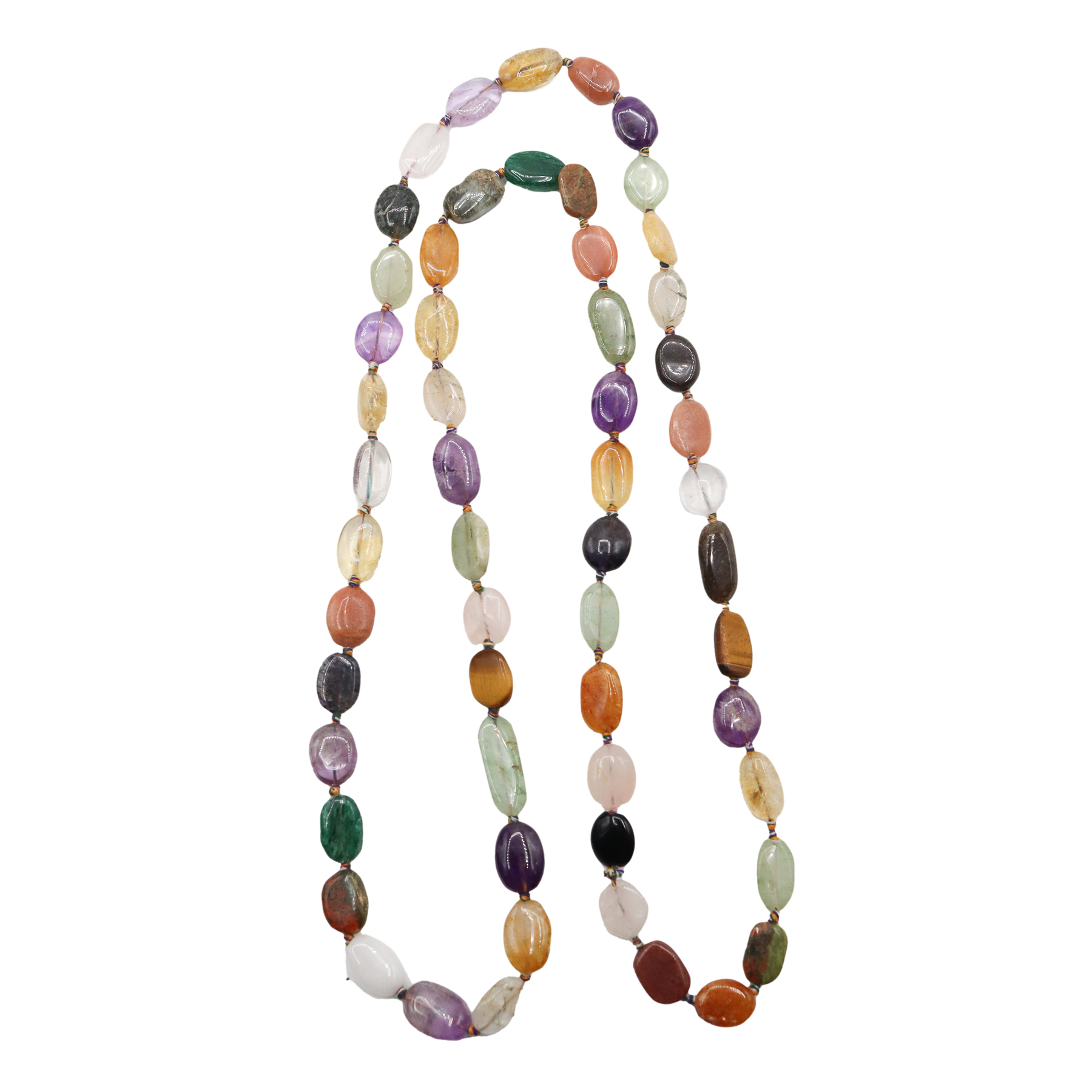 COLLAR LARGO CON DIFERENTES PIEDRAS