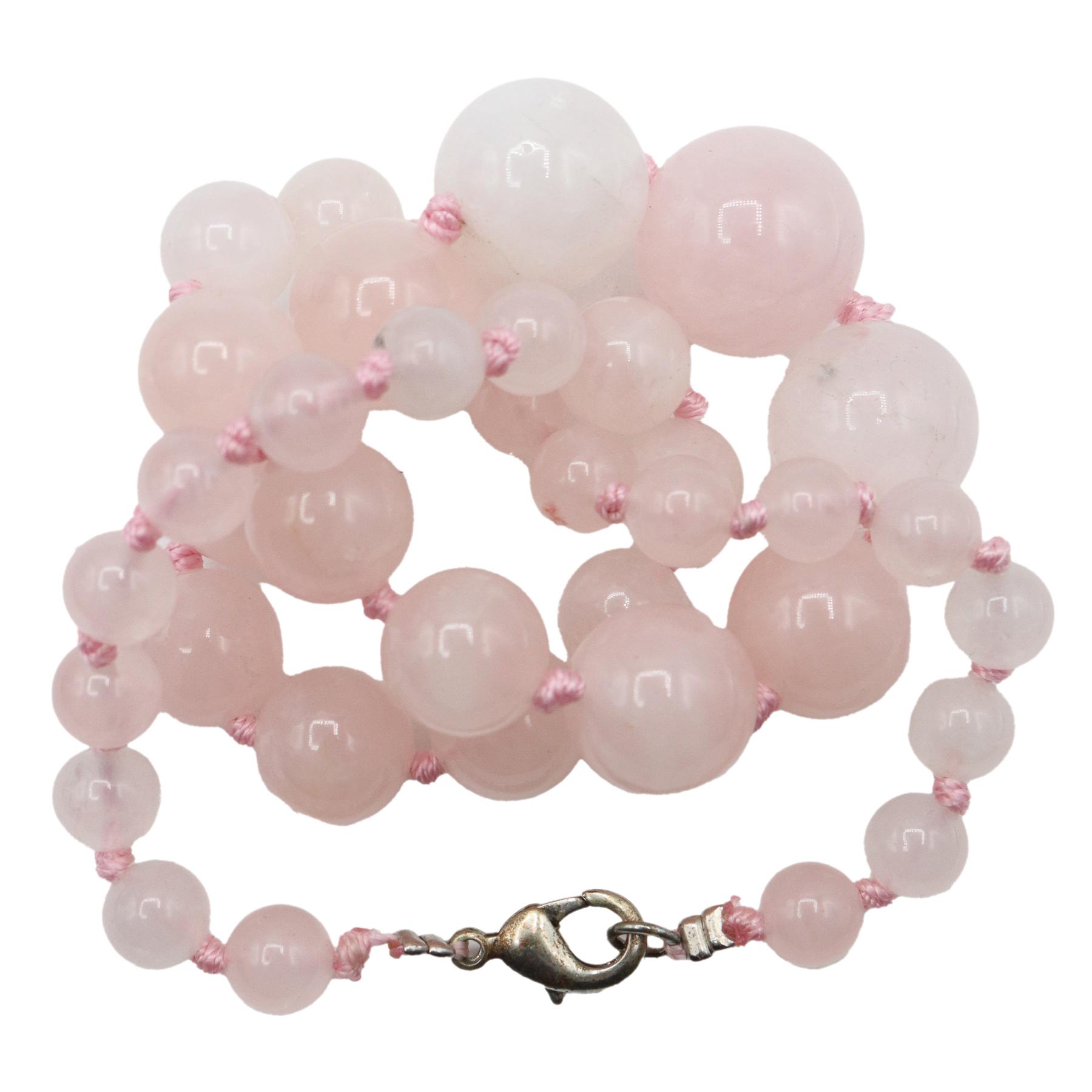 COLLAR GARGANTILLA DE CUARZO ROSA