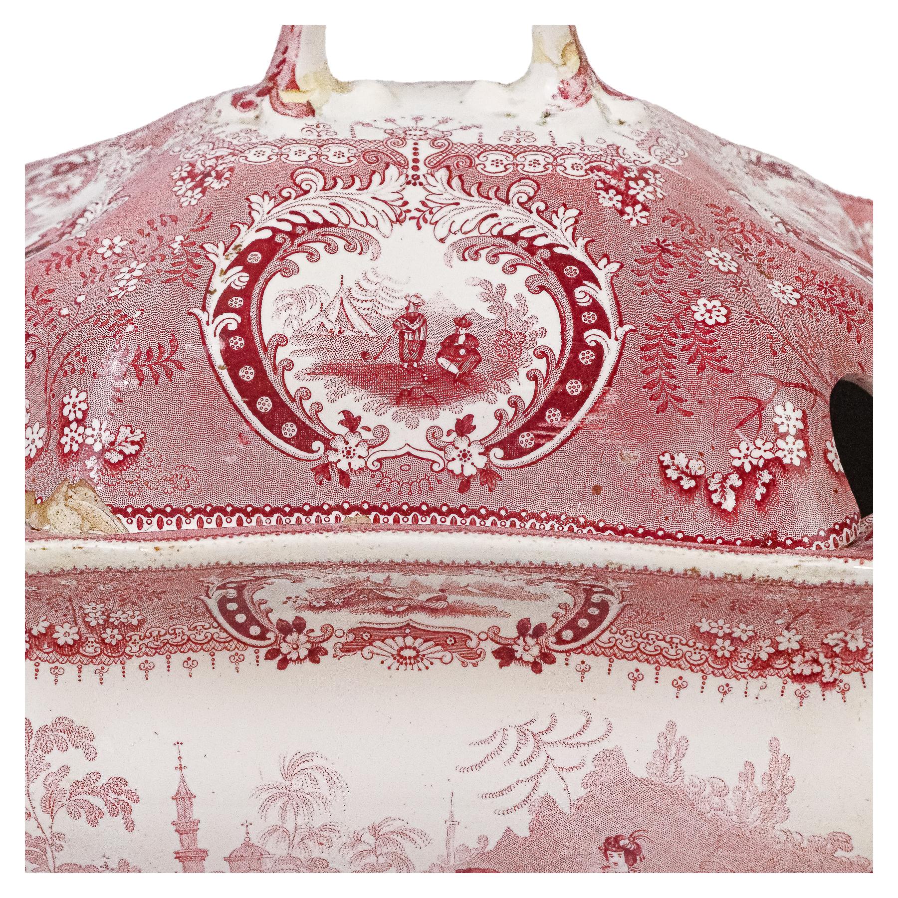 SOPERA DE LOZA INGLESA DE FINALES DE SIGLO XIX