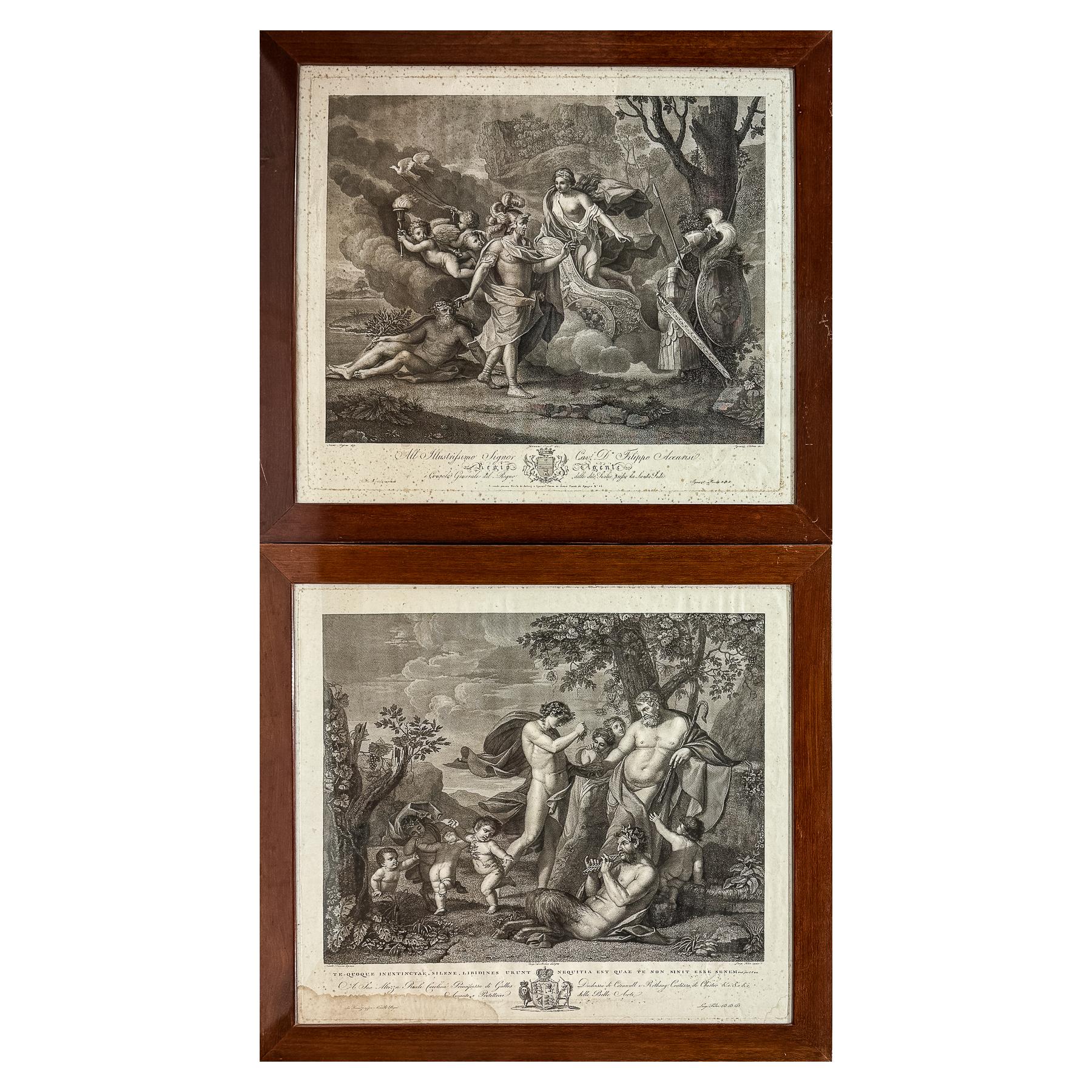 PAREJA DE GRABADOS ENMARCADOS PRIMER TERCIO SIGLO XIX