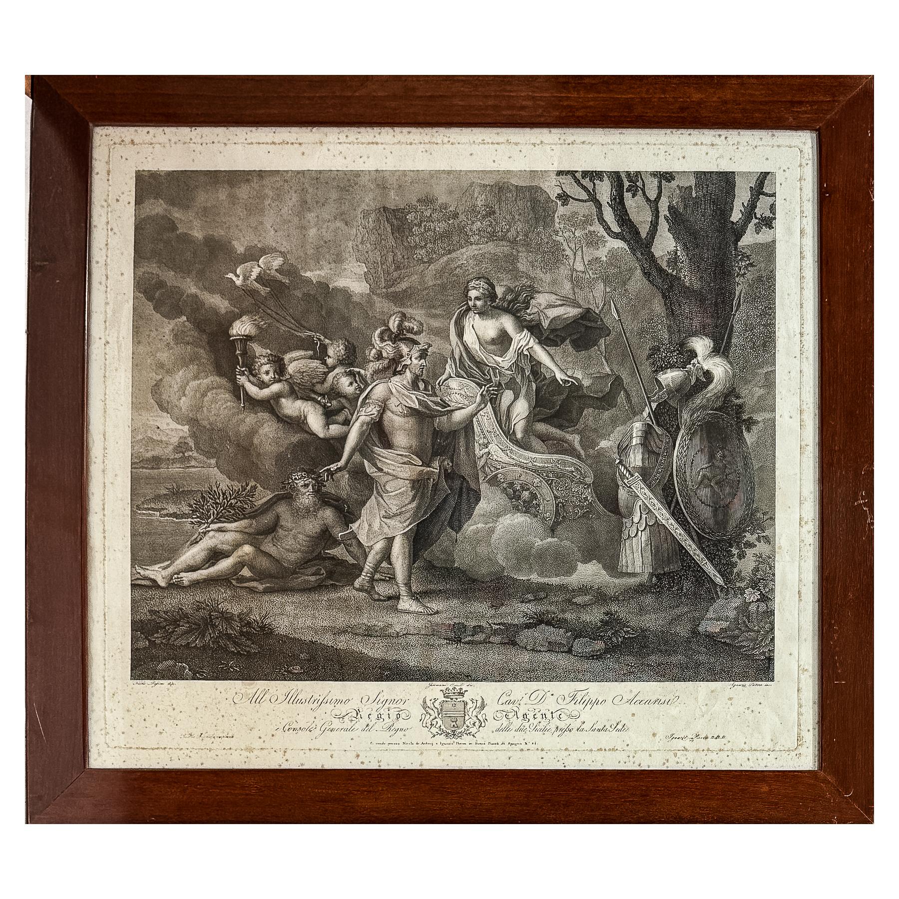 PAREJA DE GRABADOS ENMARCADOS PRIMER TERCIO SIGLO XIX