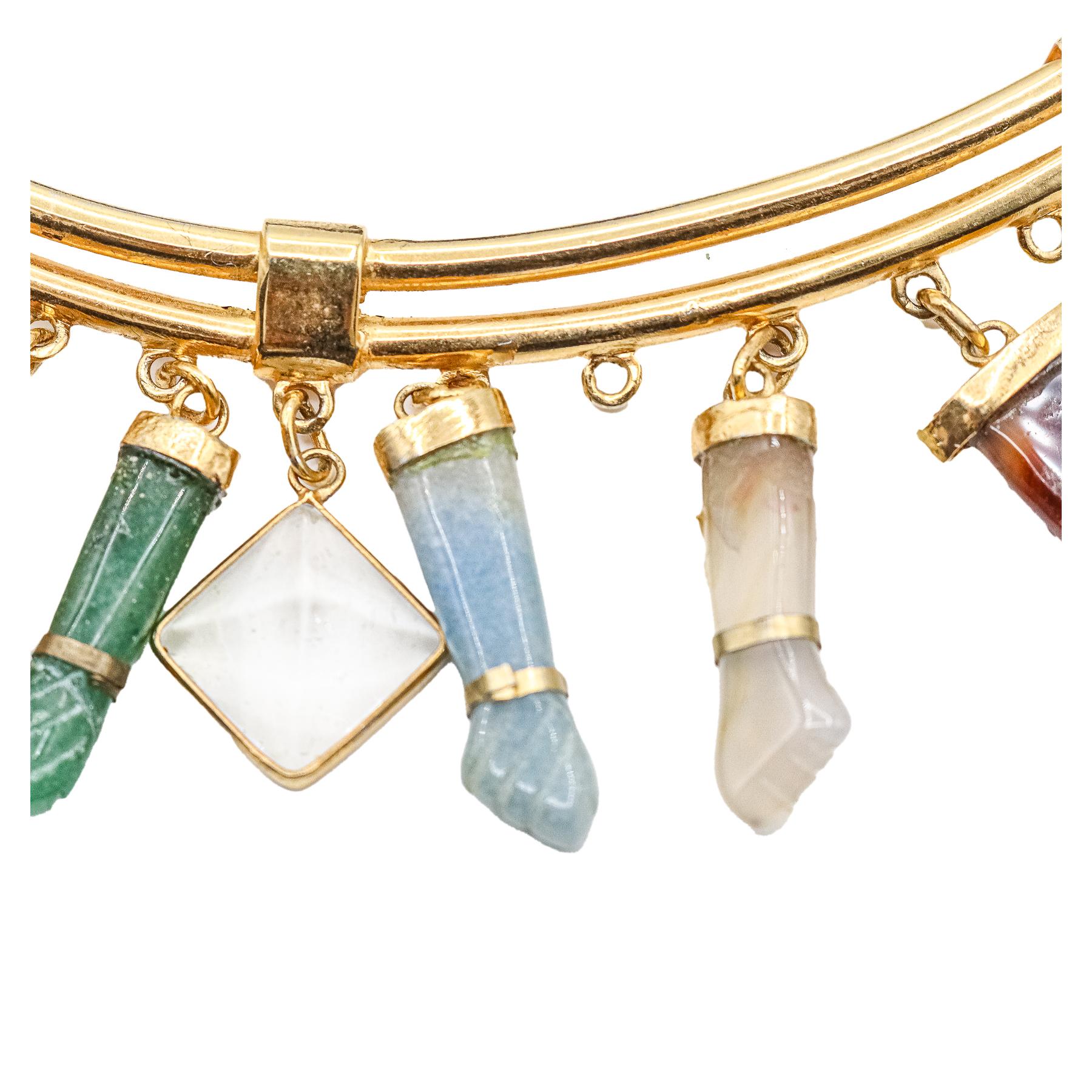 GARGANTILLA Y PULSERA CON COLGANTES