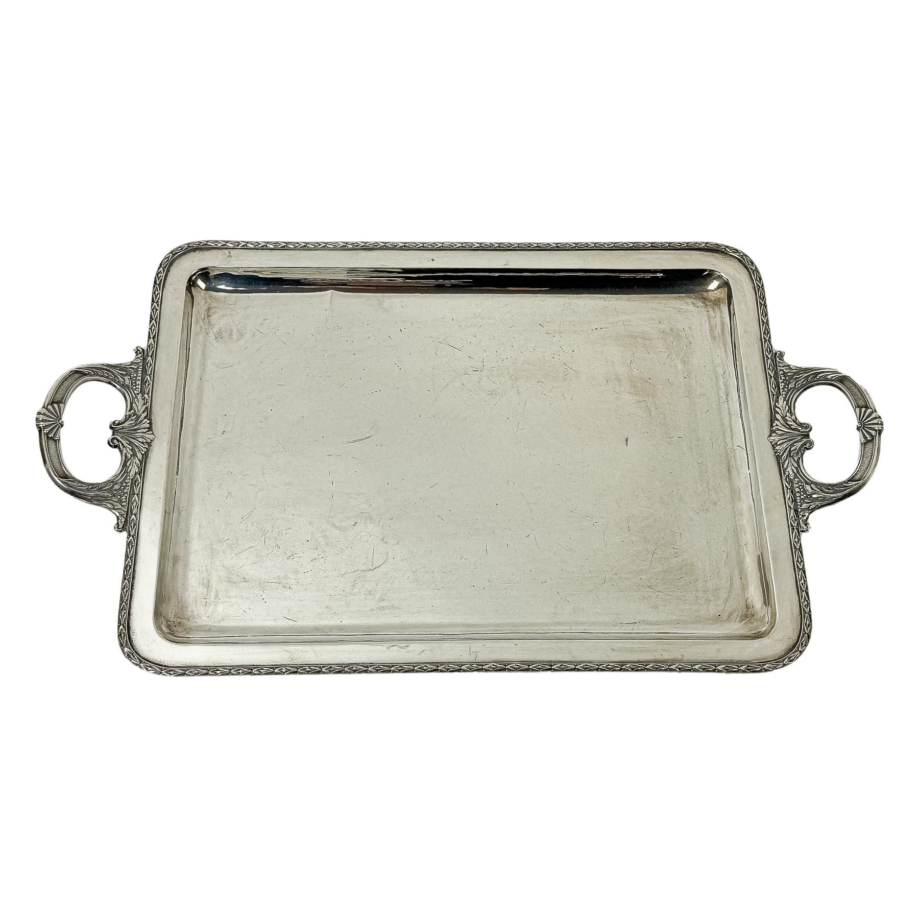 BANDEJA DE PLATA DE  MEDIADOS SIGLO XX 